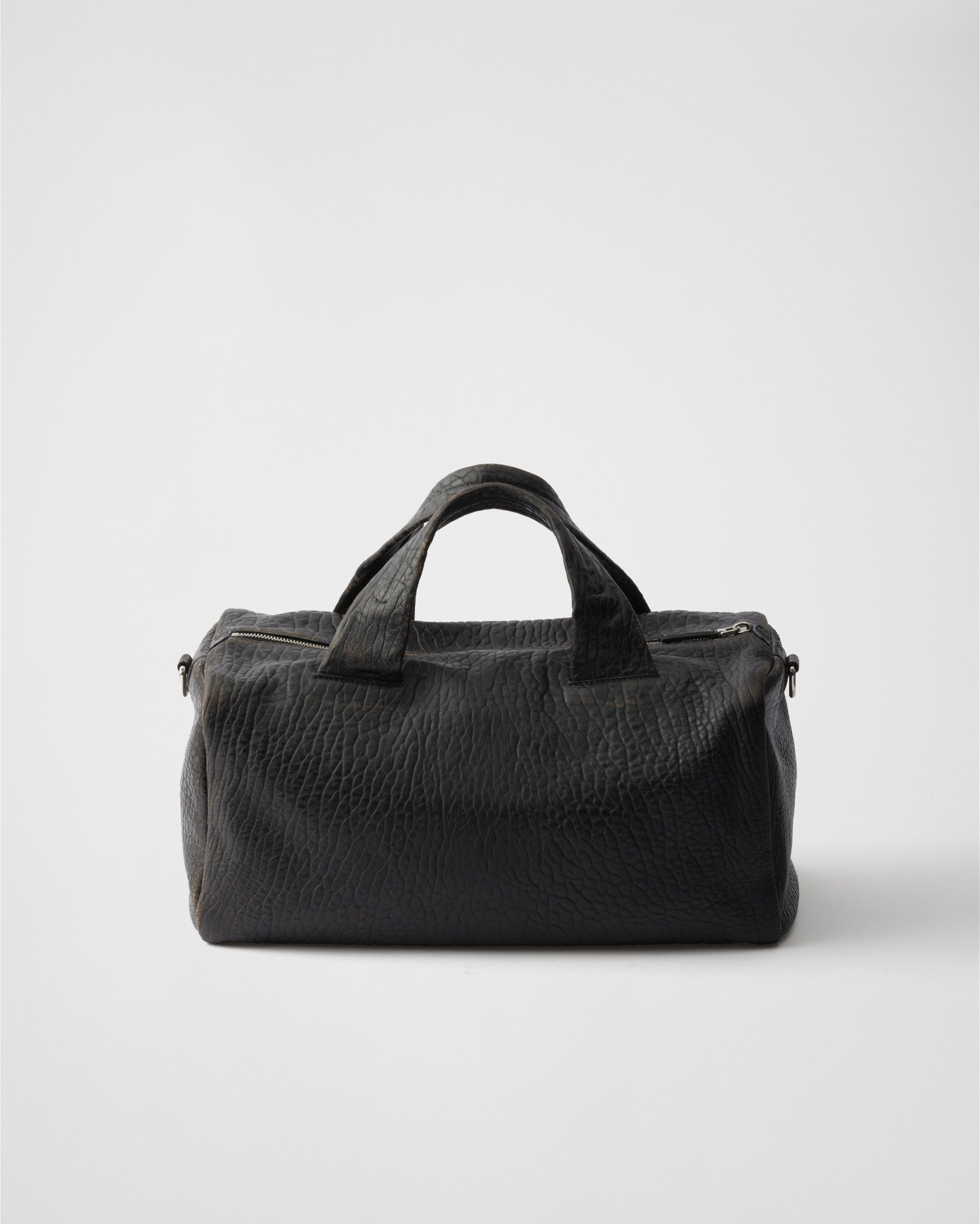 Nappa leather duffle bag Black
