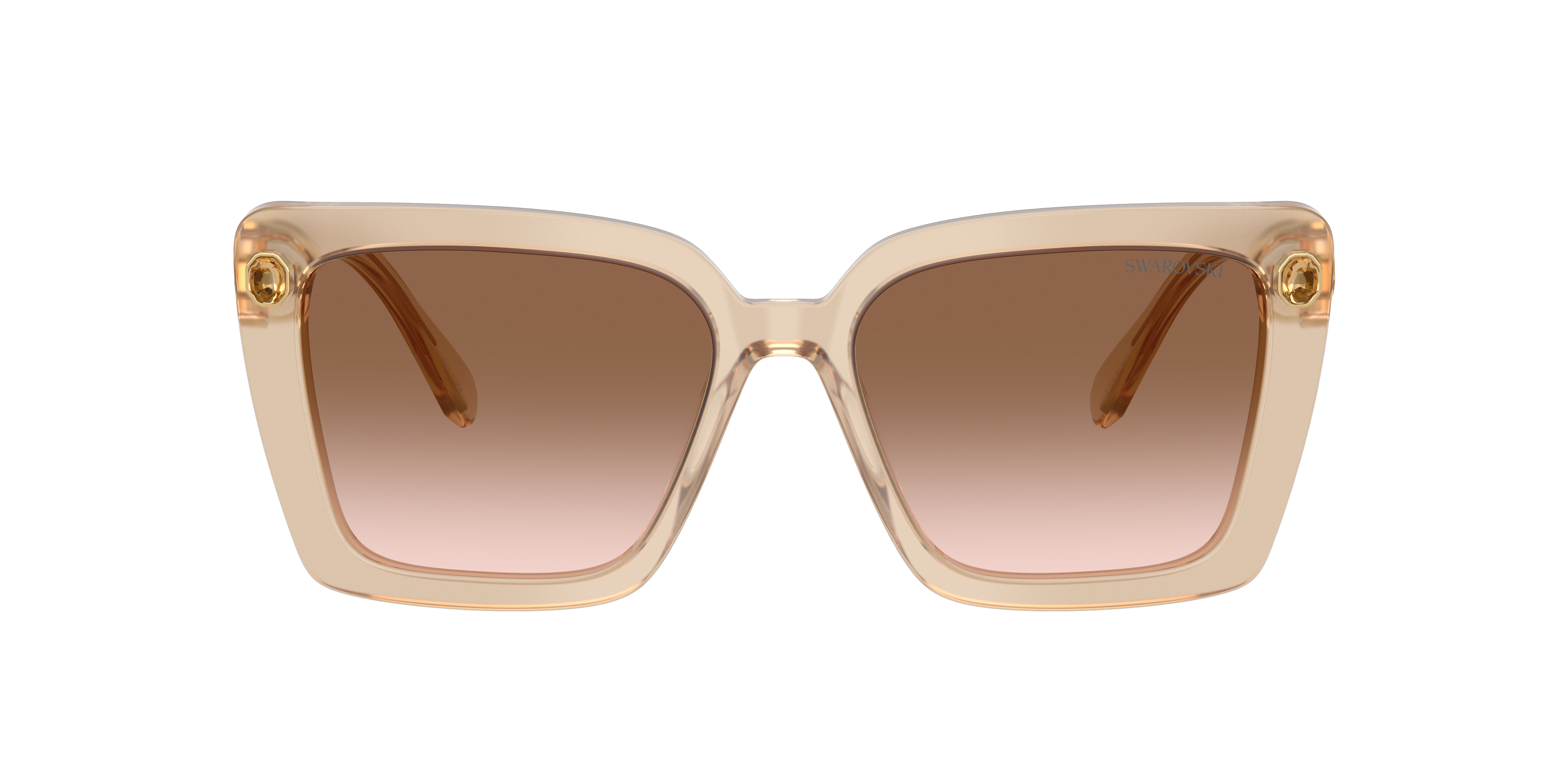 SWAROVSKI SK6032 Beige Transparent - Women Sunglasses, Gradient Brown Lens