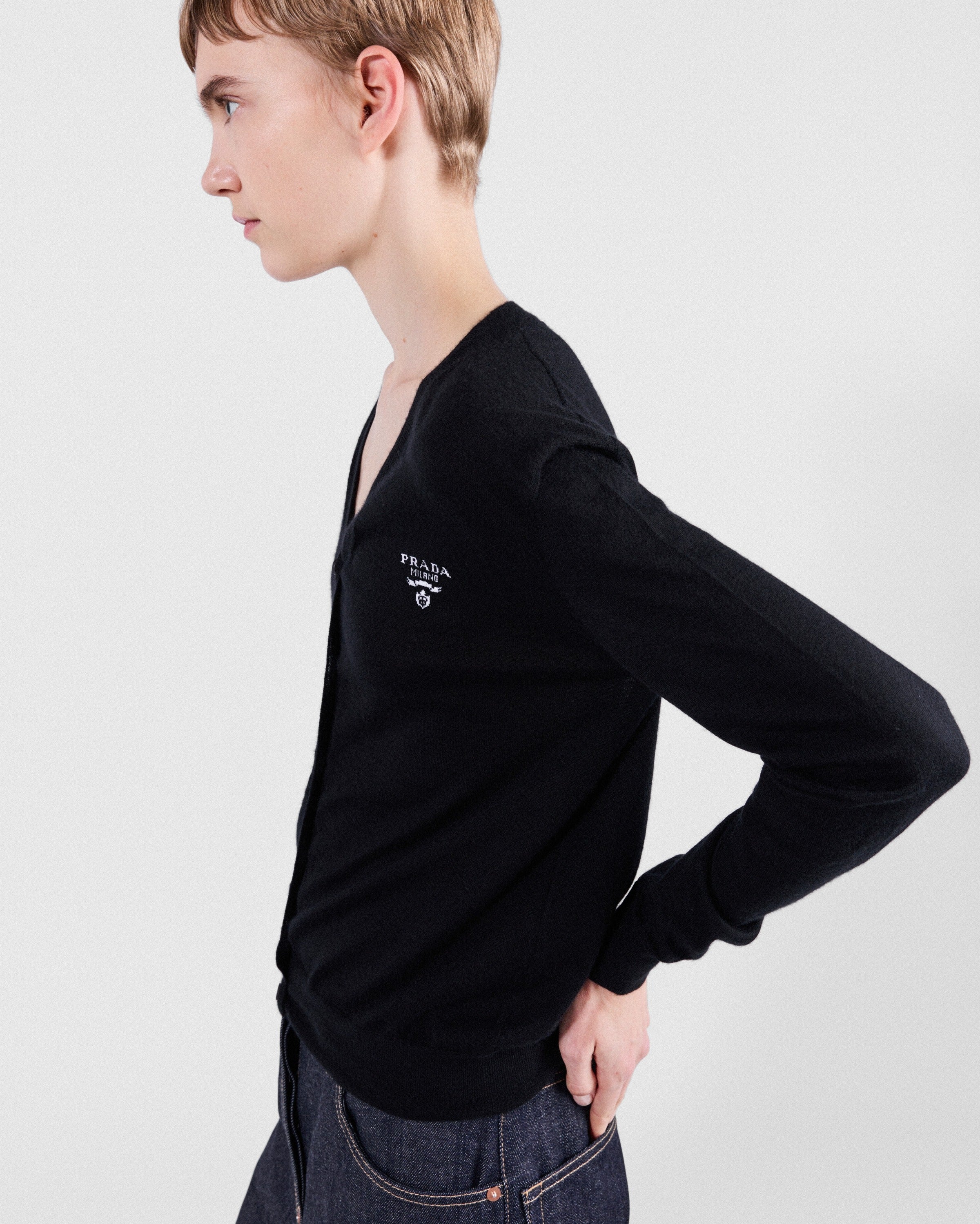 Cashmere cardigan Black