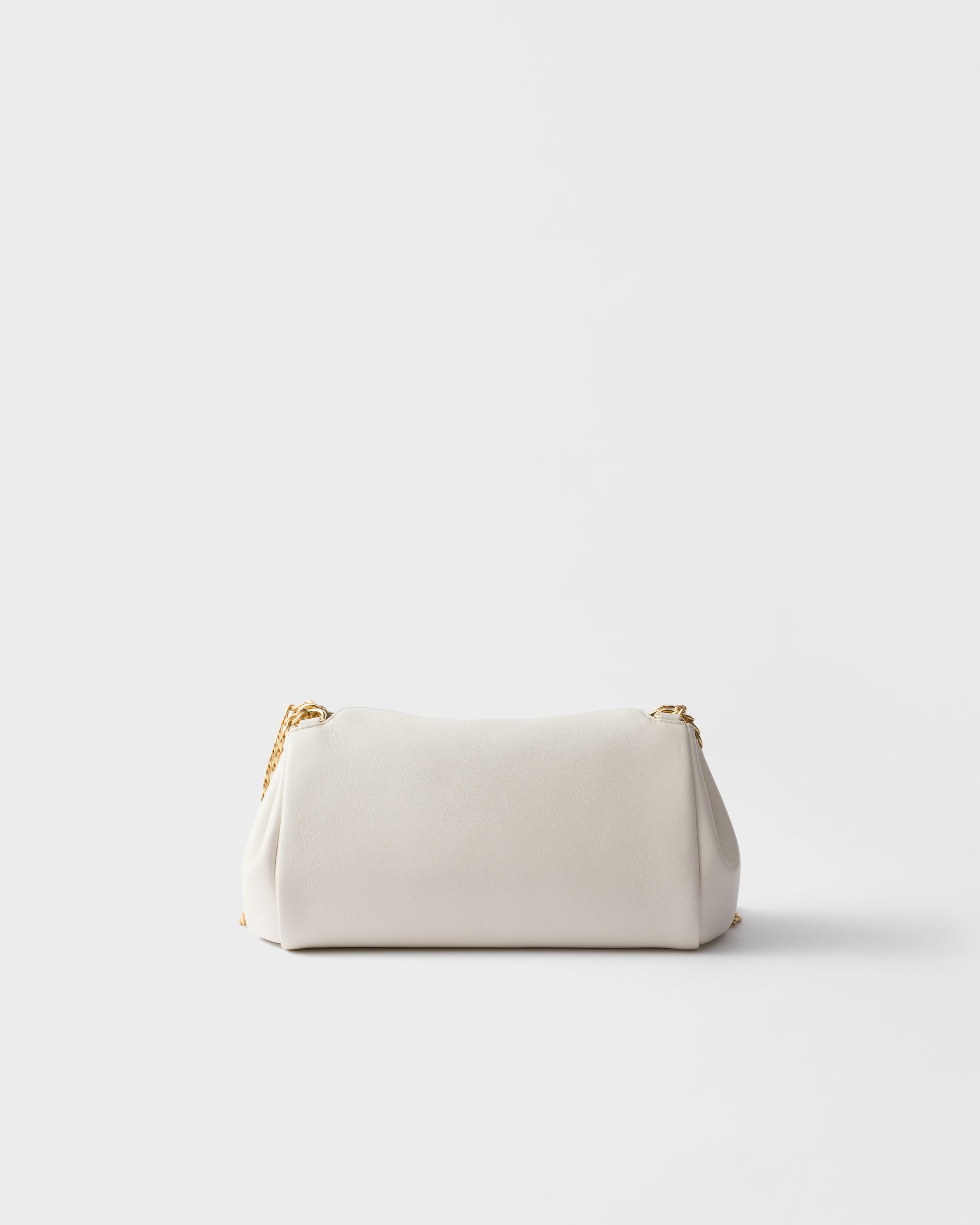 Small Prada Tumulte nappa leather bag White