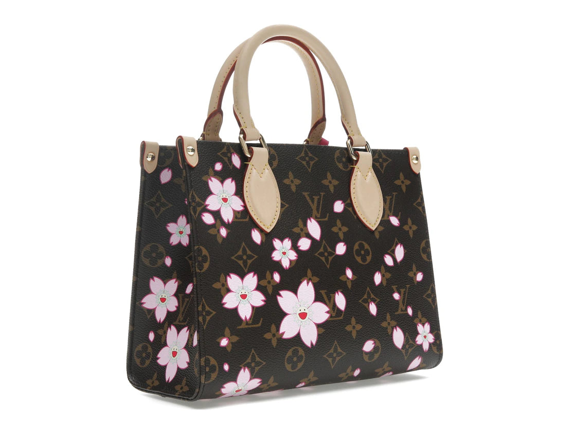 Louis Vuitton x Takashi Murakami OnTheGo PM Sakura Brown