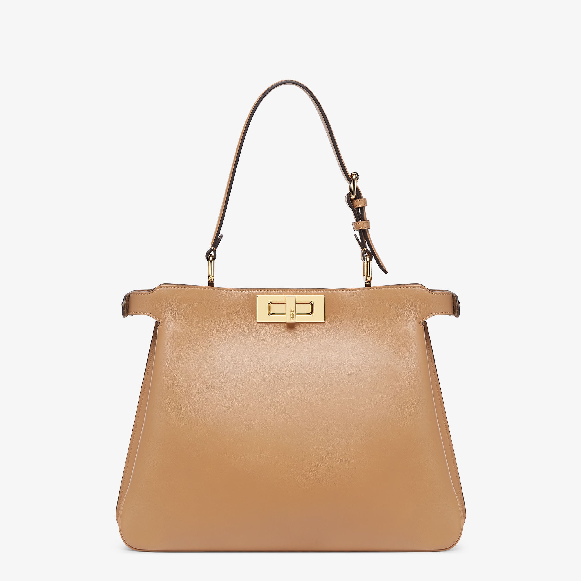 Peekaboo Soft Medium Cappuccino-colored leather bag