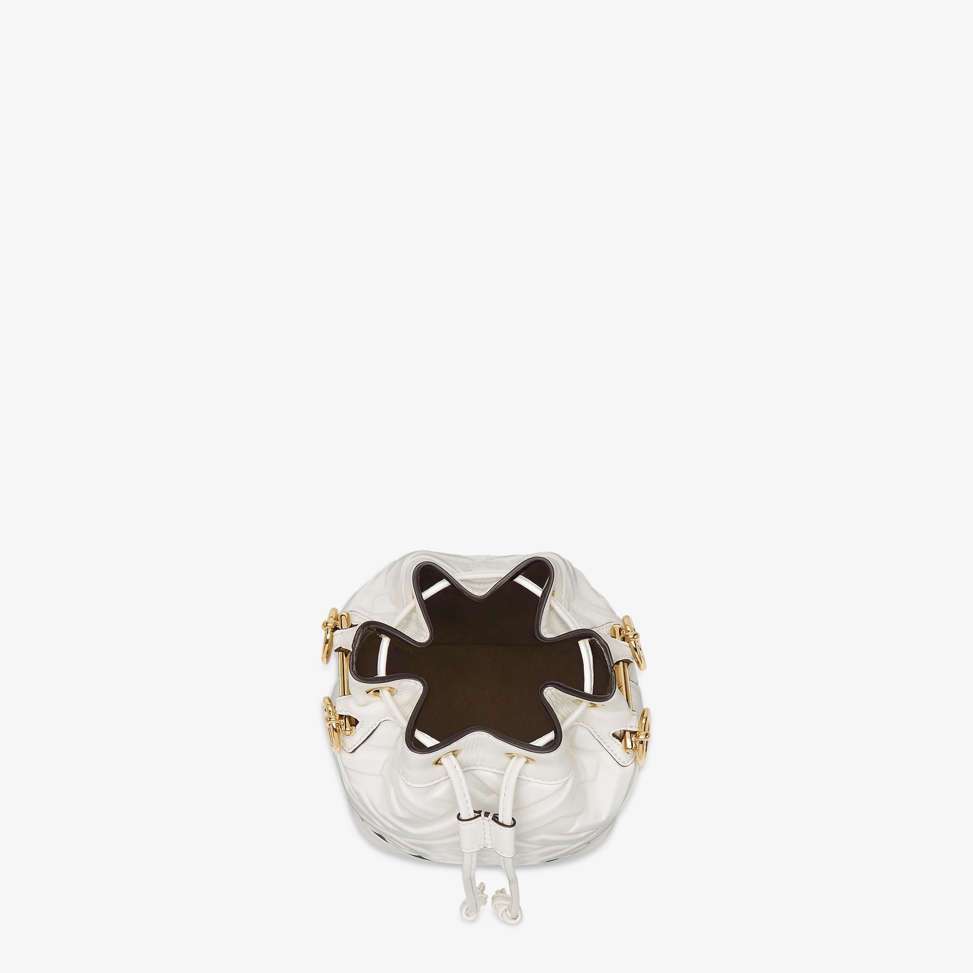 Mon Tresor White leather mini-bag with FF motif