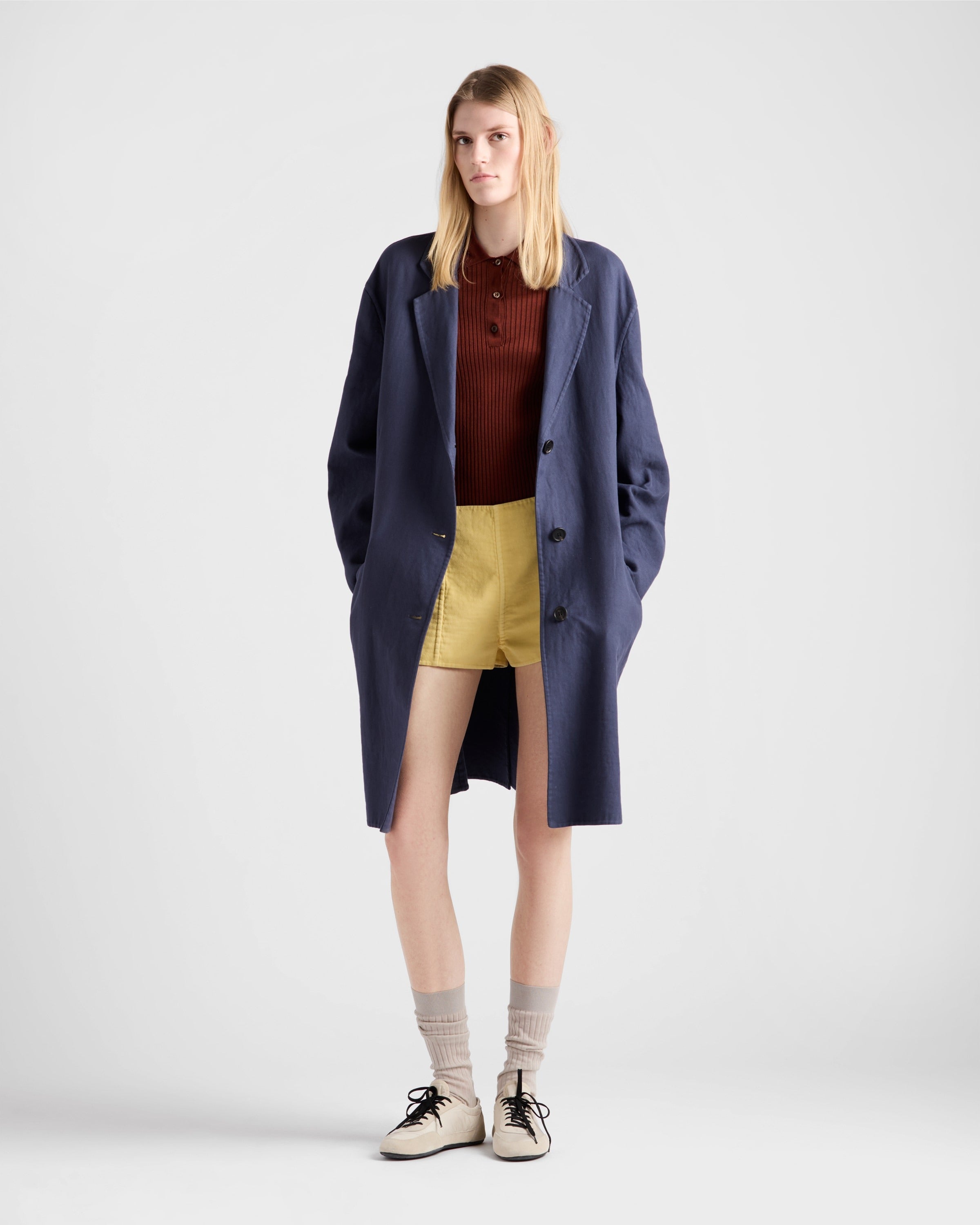 Cotton polo sweater Rust