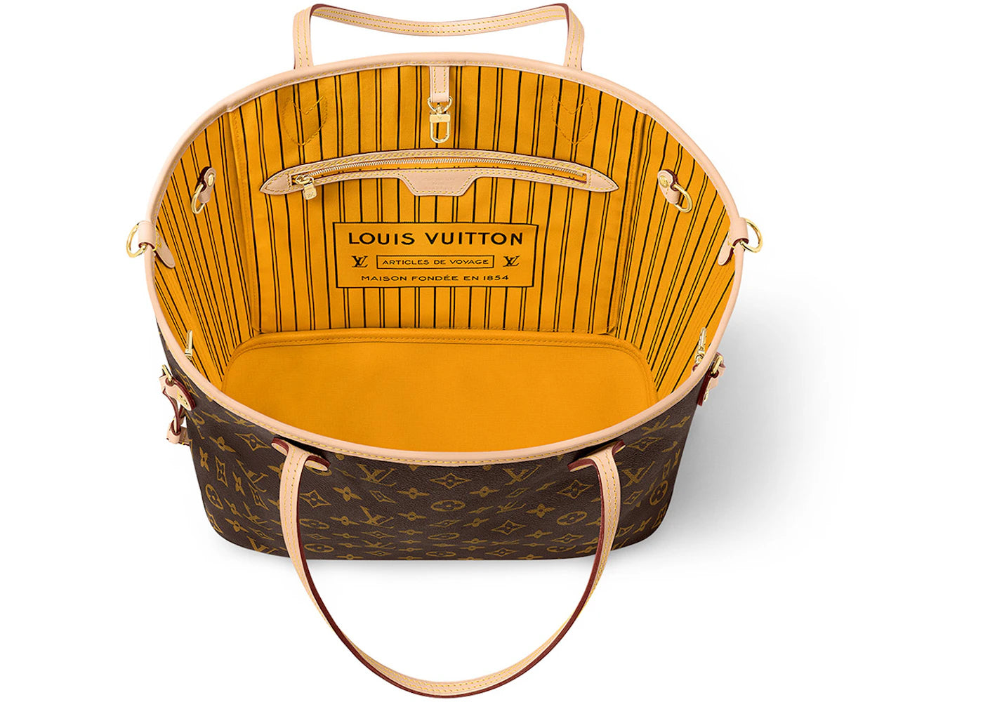 Louis Vuitton Neverfull Bandouliere MM Inside Out Monogram/Jaune Safran
