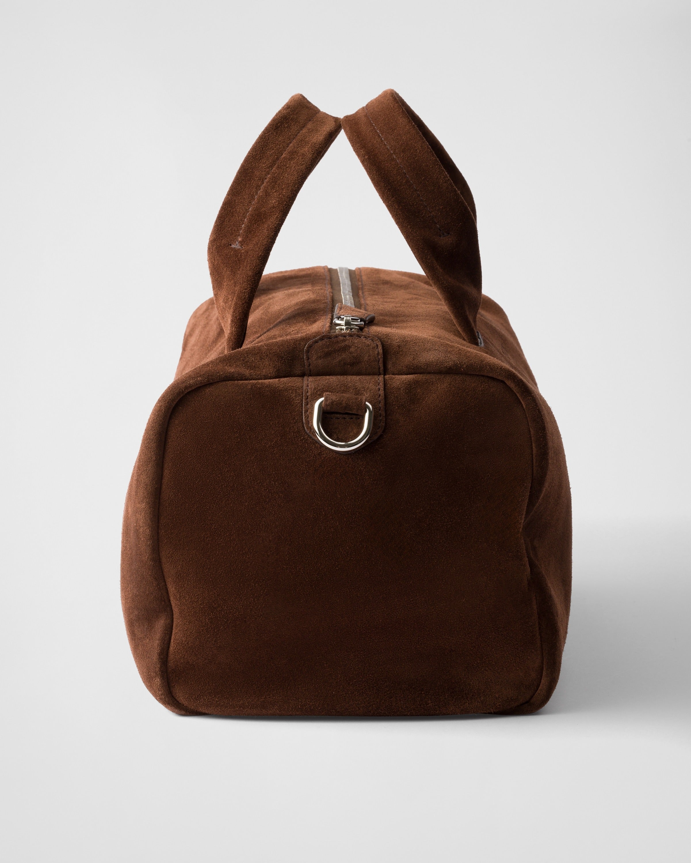 Small suede duffle bag Coffee