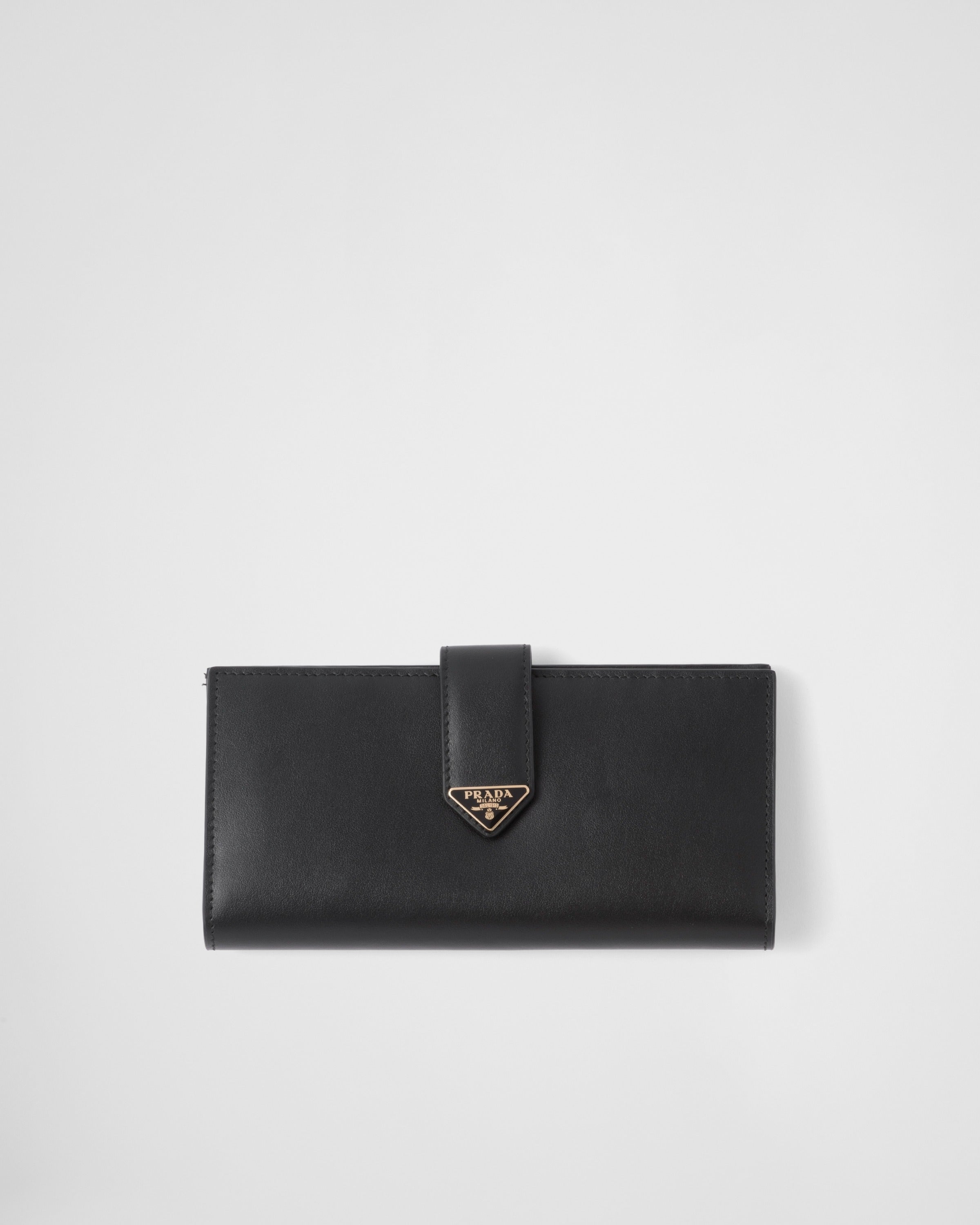 Large leather wallet Black