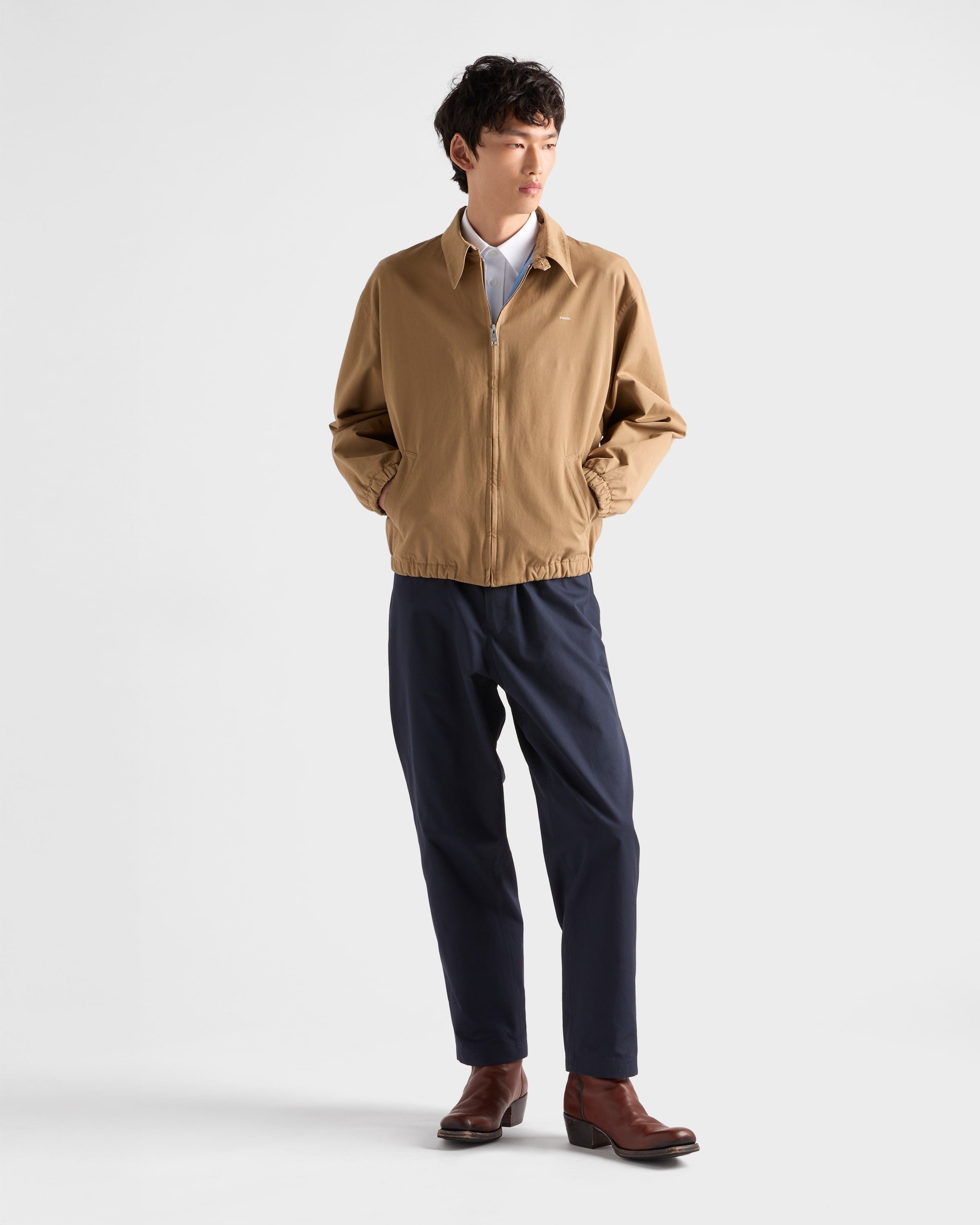 Cotton jacket Cork Beige/Celeste