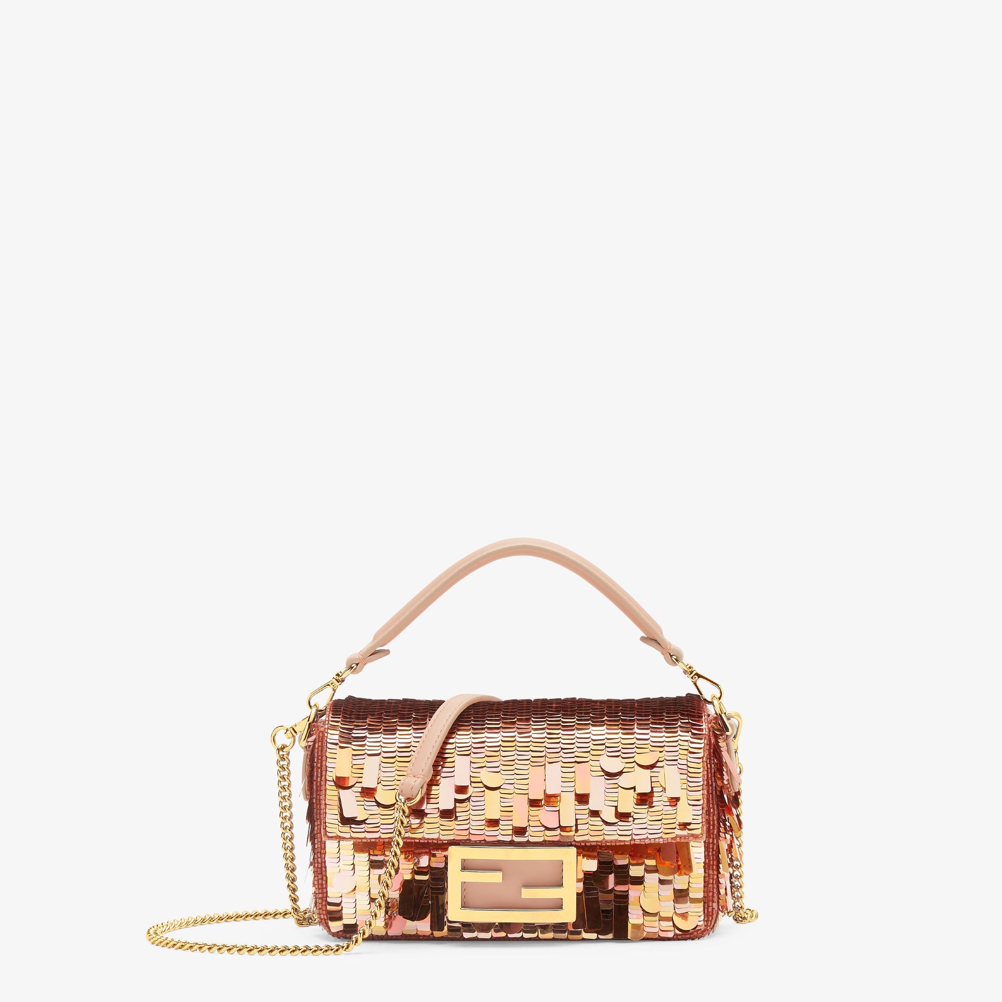 Baguette Mini Bag embroidered with iridescent sequins