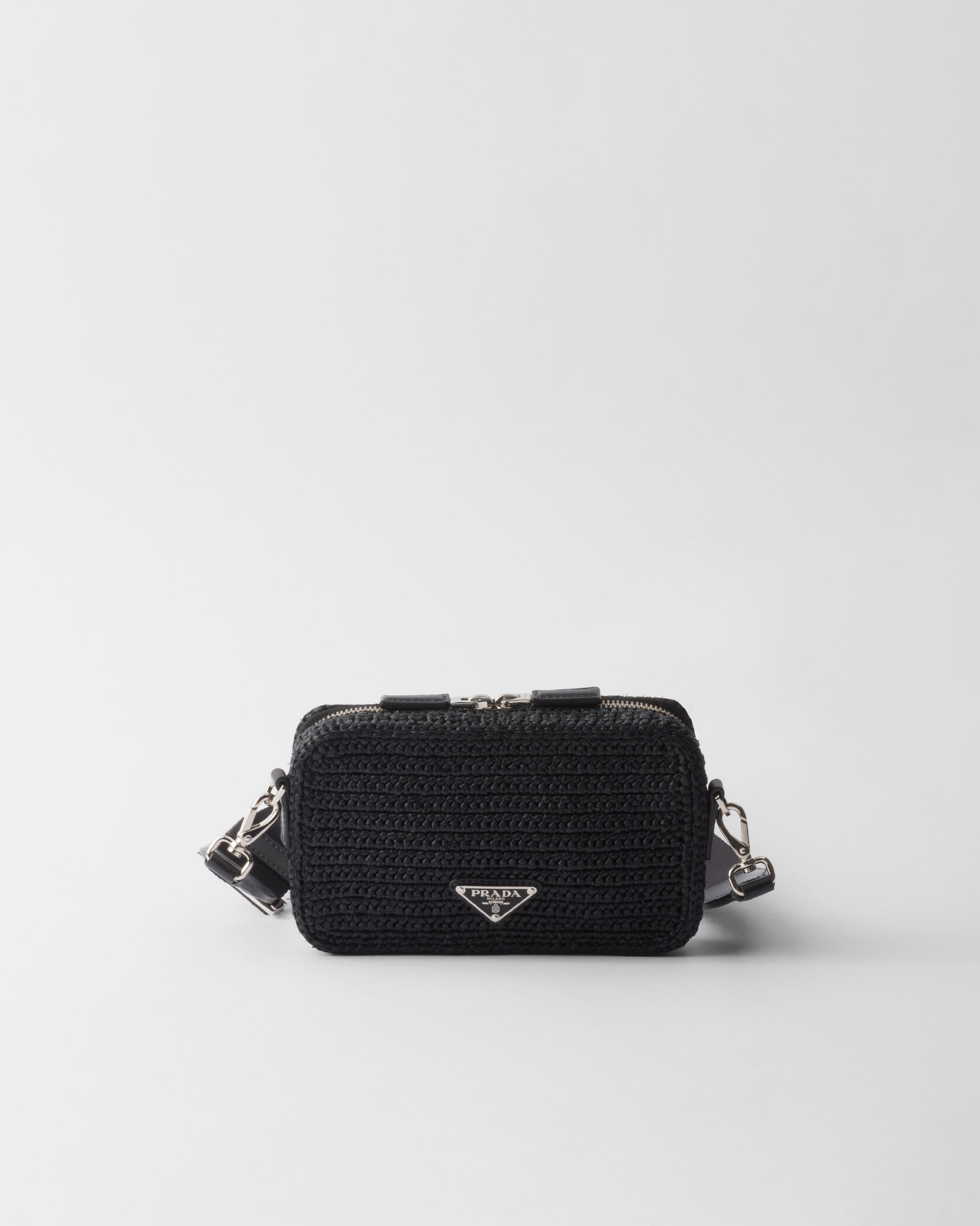 Crochet Prada Brique bag Black