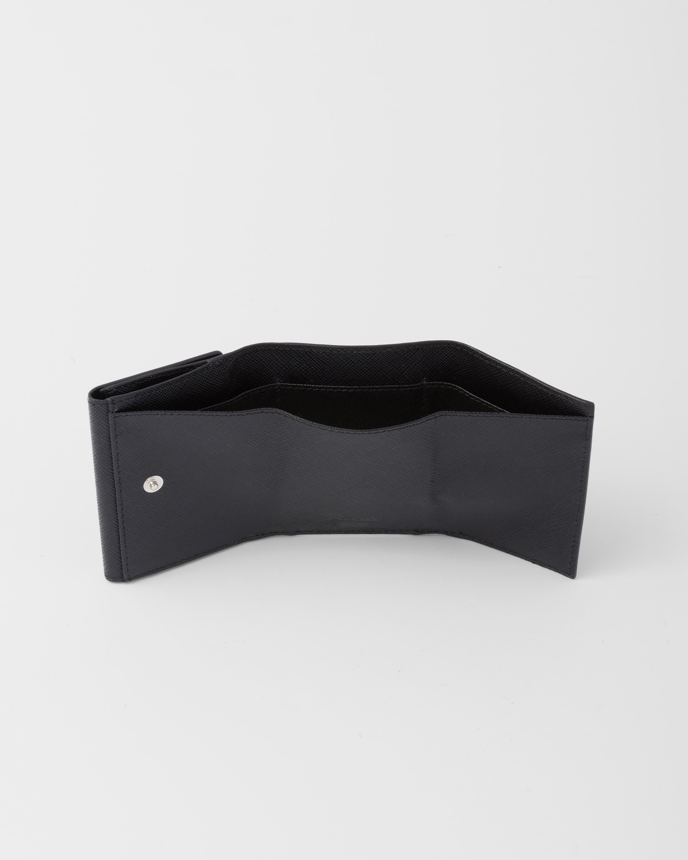 Small Saffiano leather wallet Black