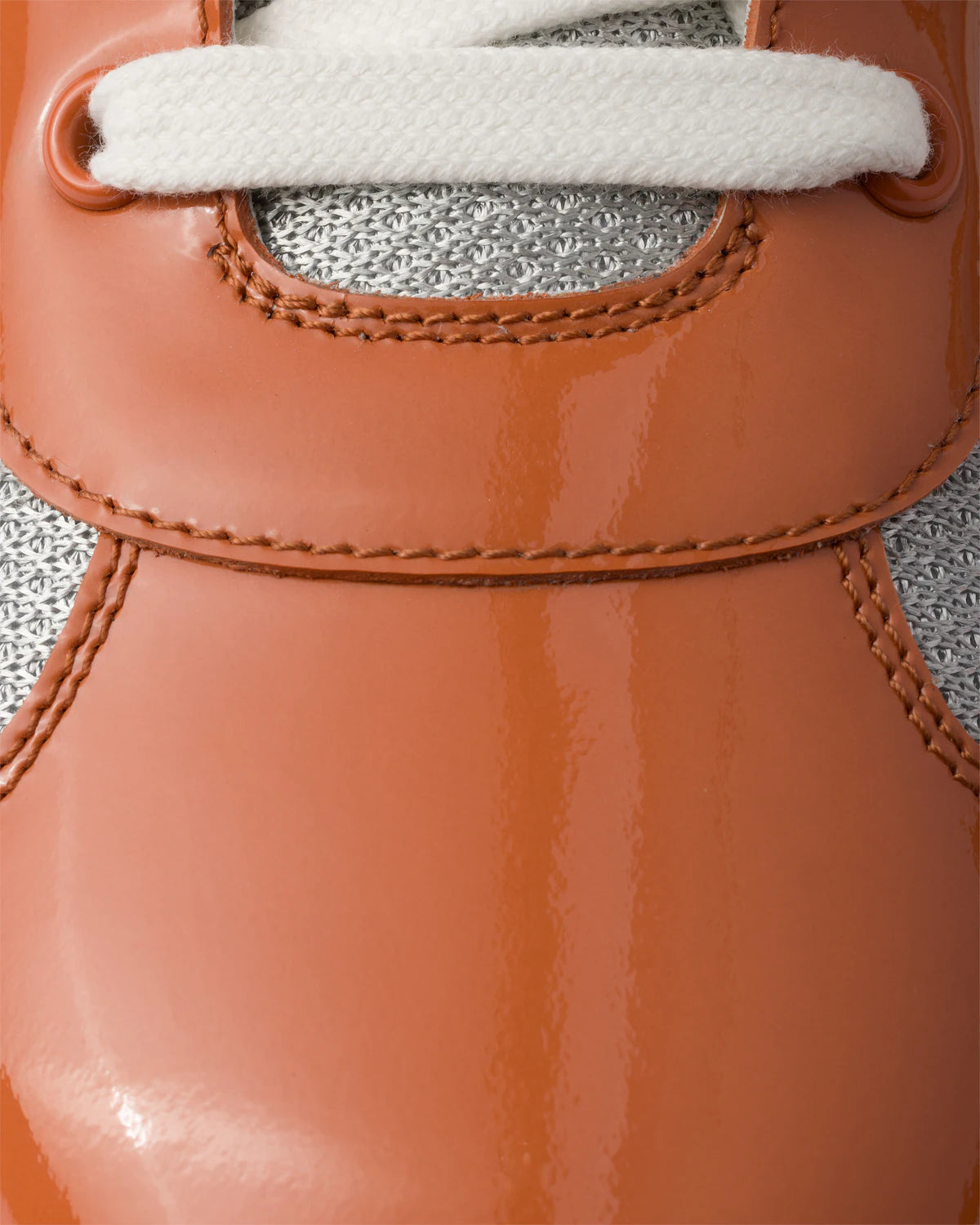 Patent Leather and Technical Fabric Prada America's Cup Sneakers - Medlar/Silver