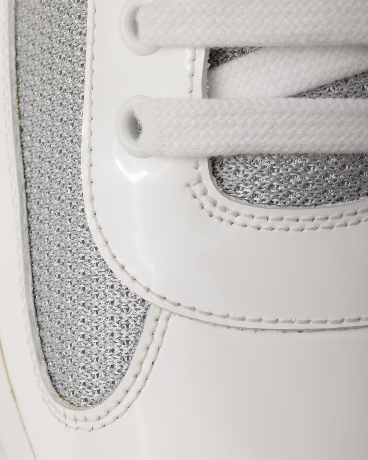 Patent Leather and Technical Fabric Prada America's Cup Sneakers - White/Silver