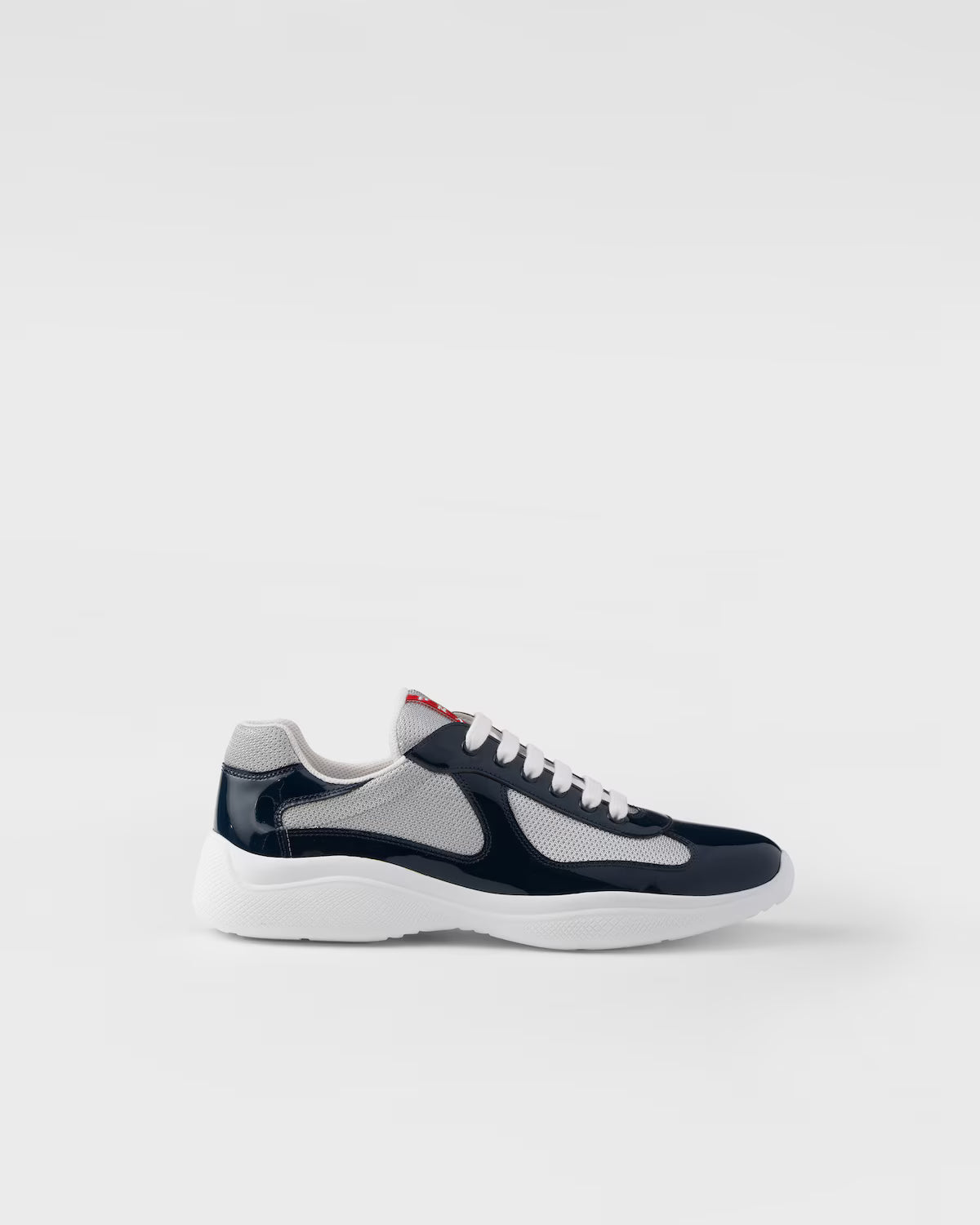 Patent Leather and Technical Fabric Prada America's Cup Sneakers - Royal Blue/Silver