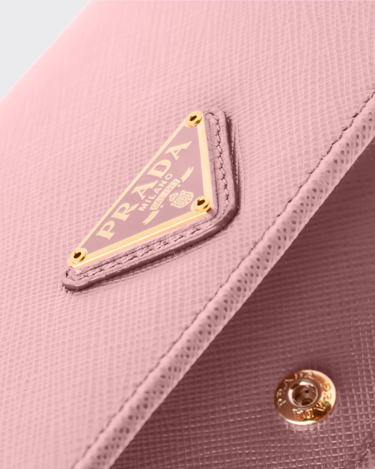 Small Saffiano Leather Wallet Peach