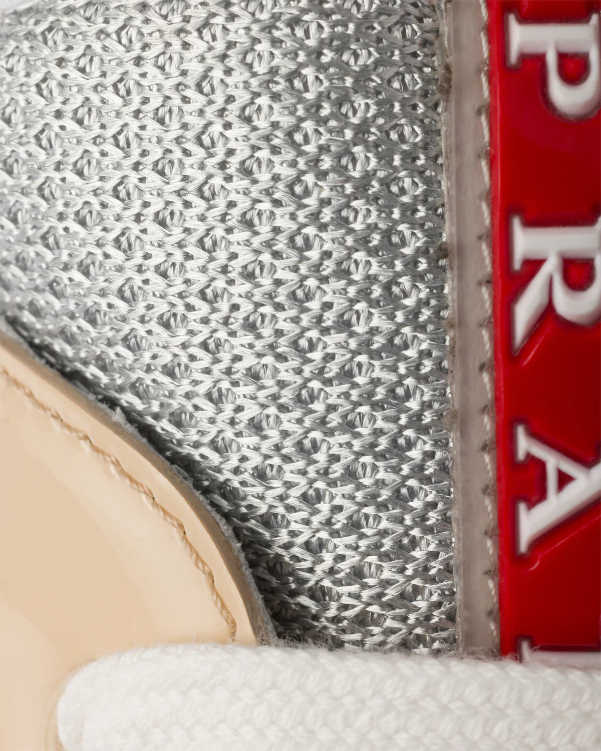Patent Leather and Technical Fabric Prada America's Cup Sneakers - Quartz/Silver