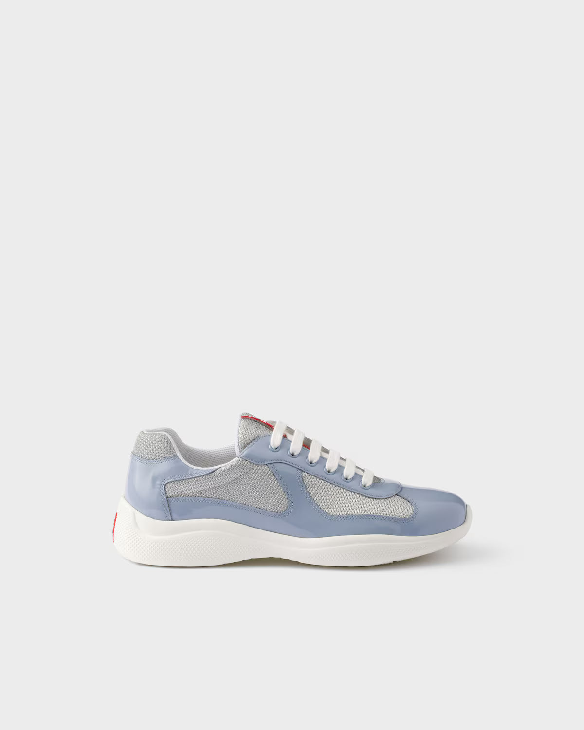 Patent Leather and Technical Fabric Prada America's Cup Sneakers - Astral Blue/Silver