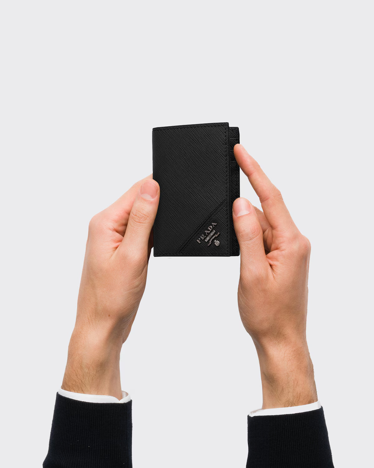 Saffiano Leather Card Holder Black