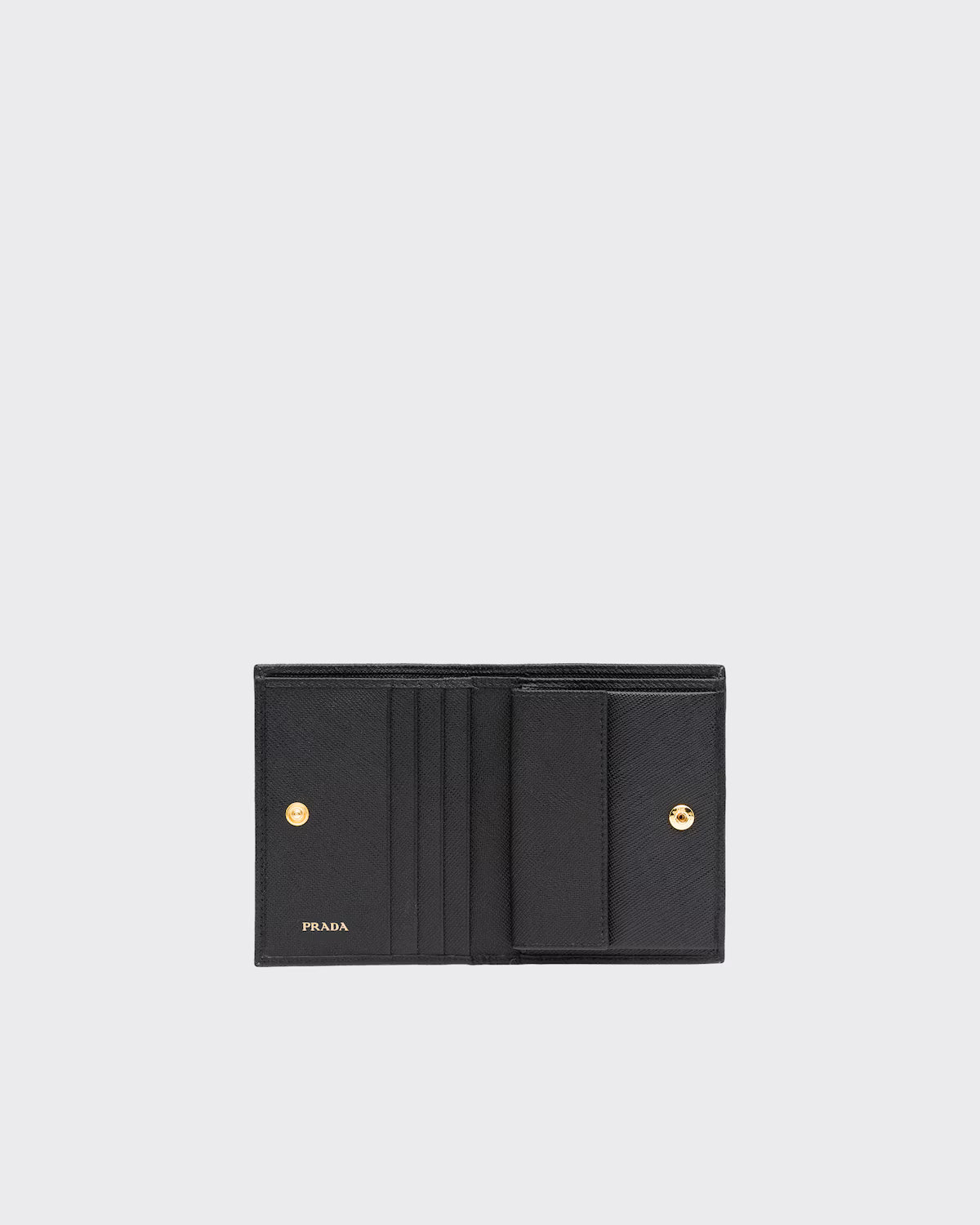Small Saffiano Leather Wallet Black
