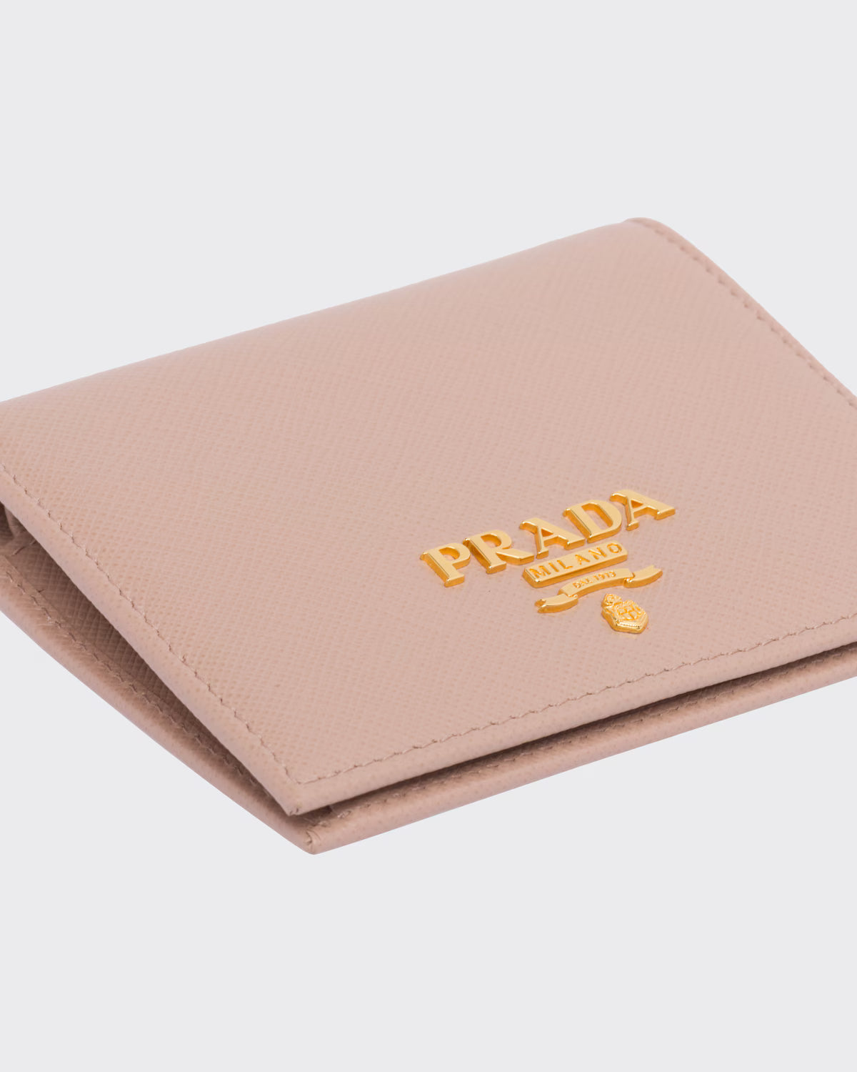 Small Saffiano Leather Wallet Powder Pink