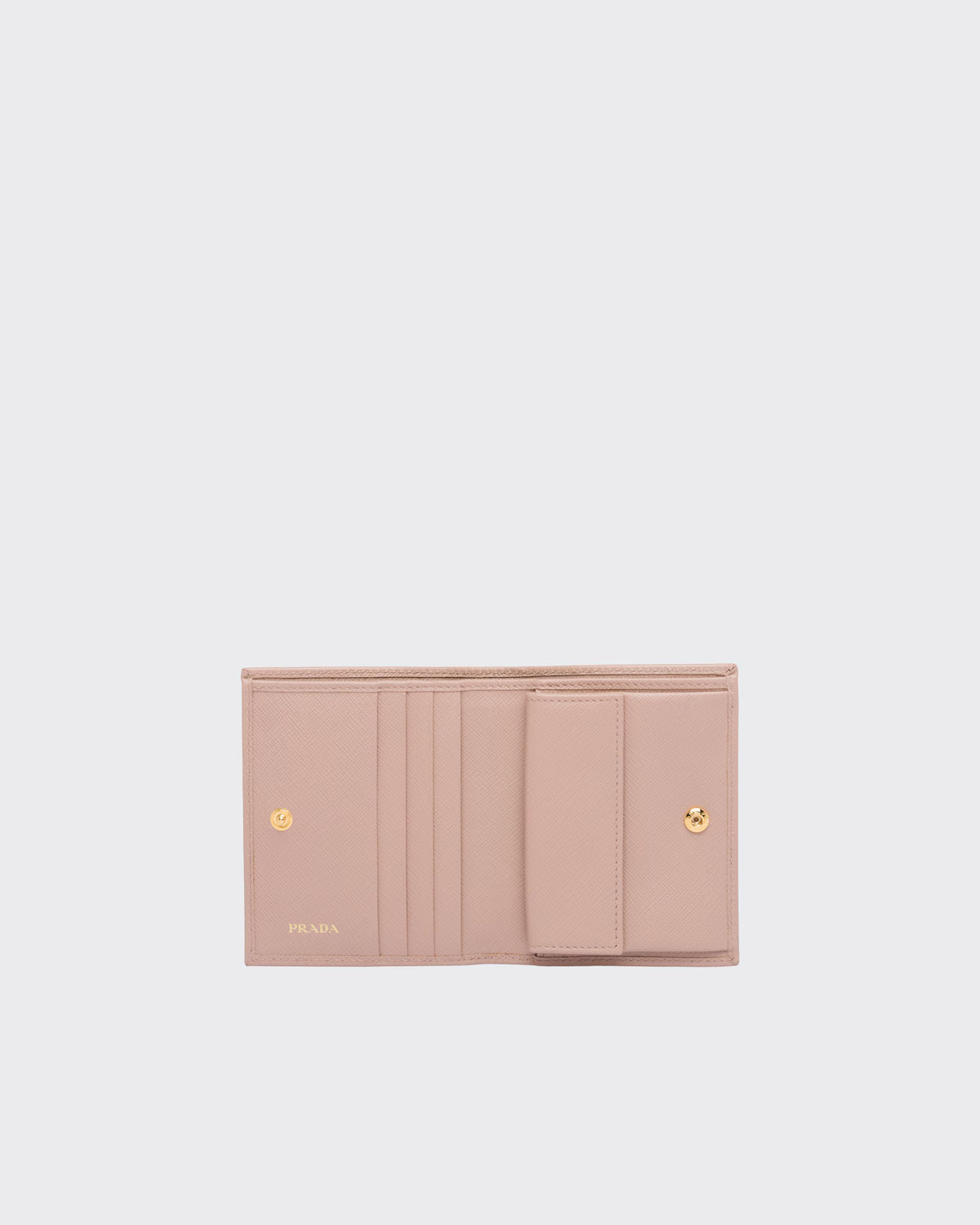 Small Saffiano Leather Wallet Powder Pink