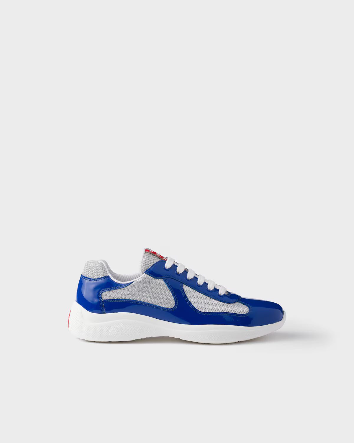 Patent Leather and Technical Fabric Prada America's Cup Sneakers - Cobalt Blue/Silver