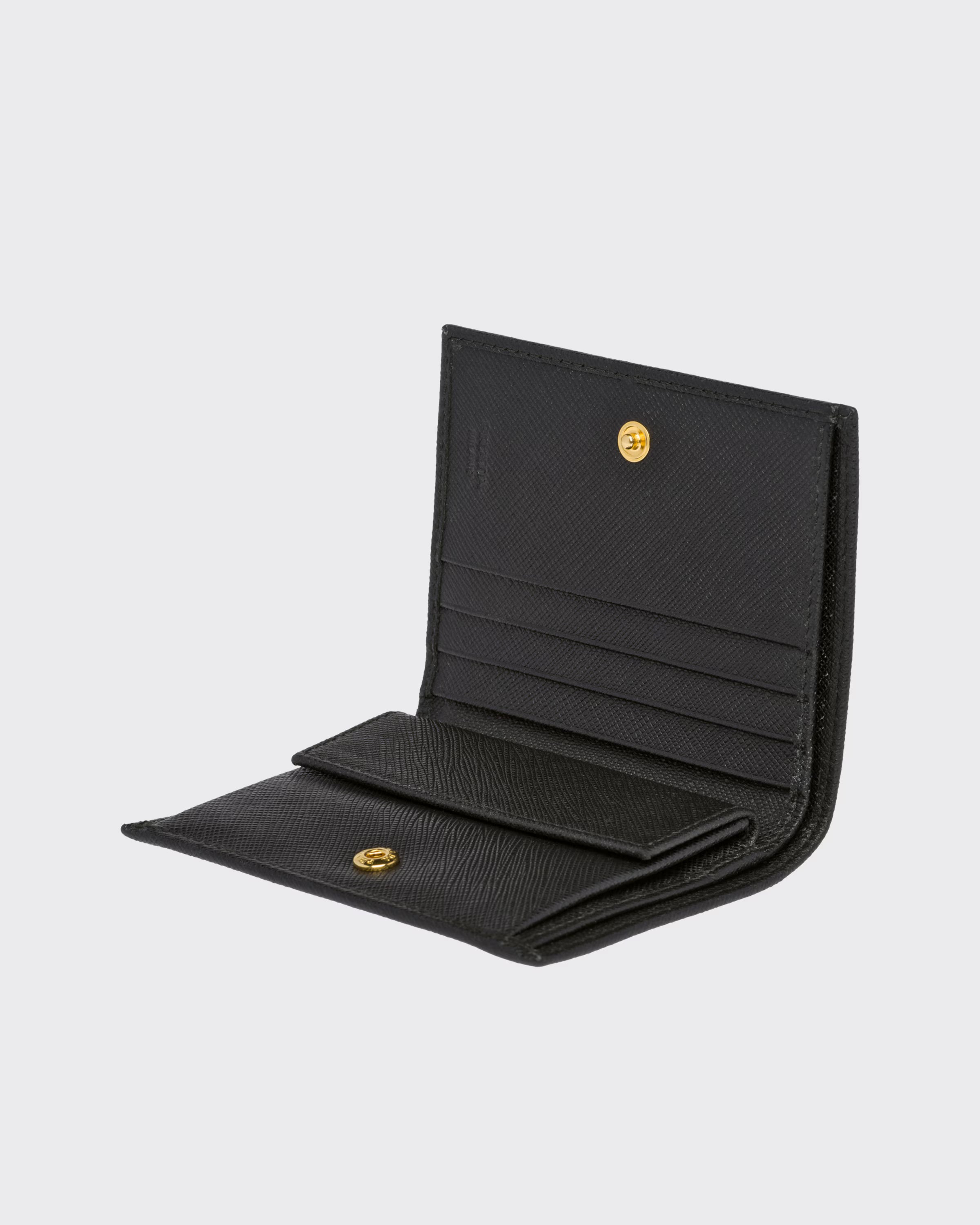 Small Saffiano Leather Wallet Black