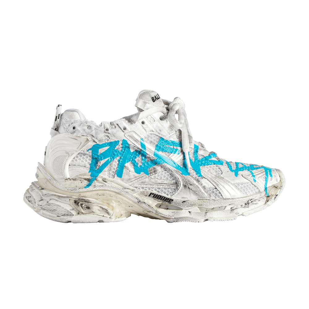 Balenciaga Runner Sneaker 'Graffiti - White Blue'