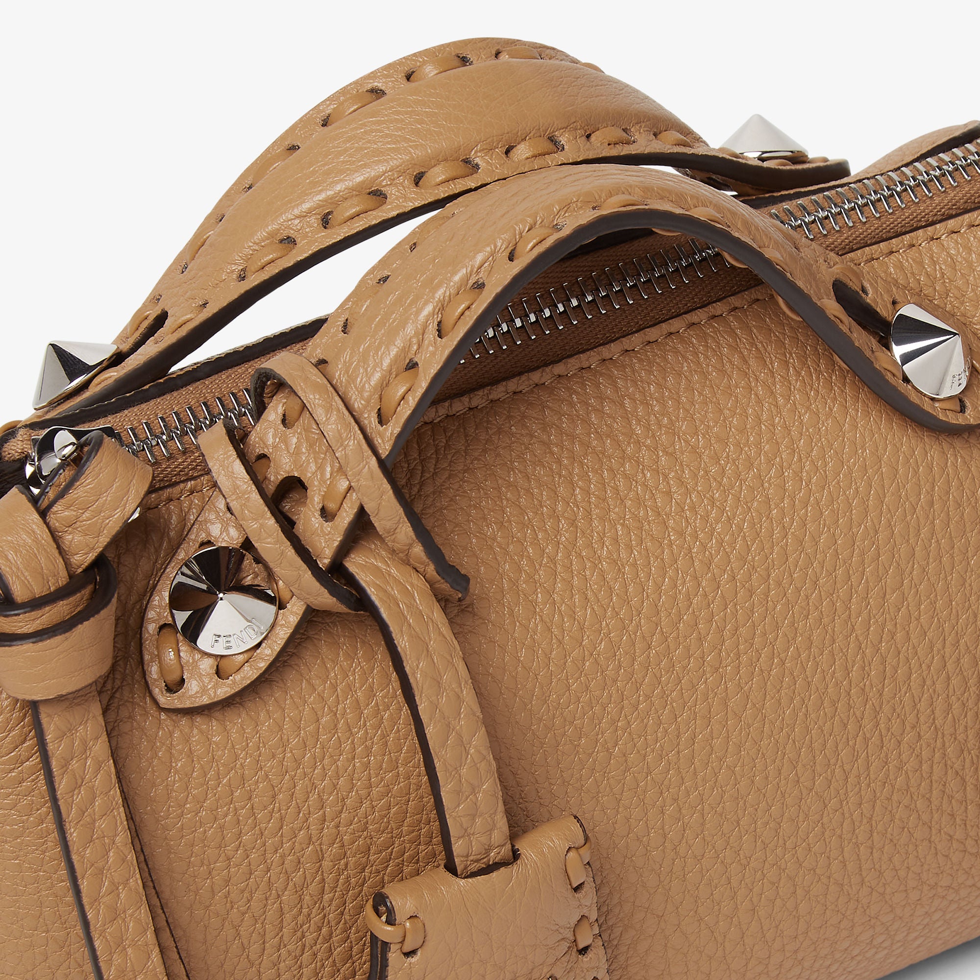 By The Way Selleria Mini Cappuccino-colored Selleria mini-bag with 156 hand-sewn stitches