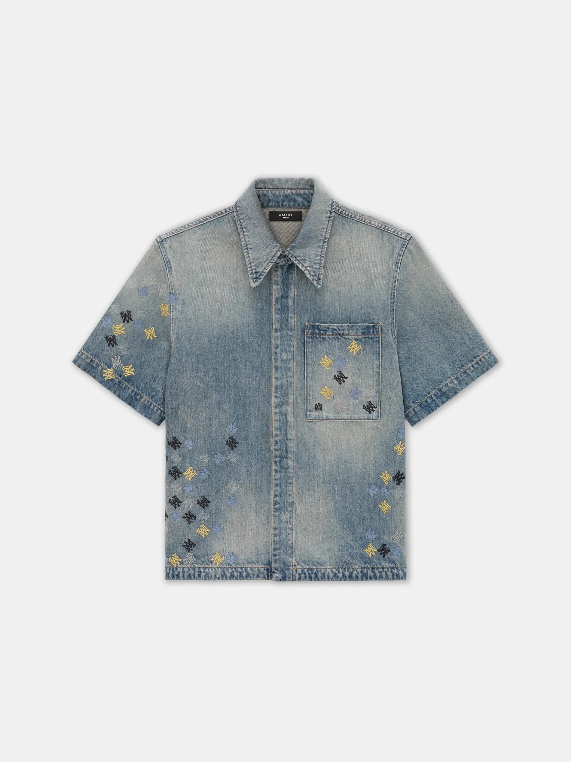 MA QUAD EMBROIDERED SHIRT Antique Indigo