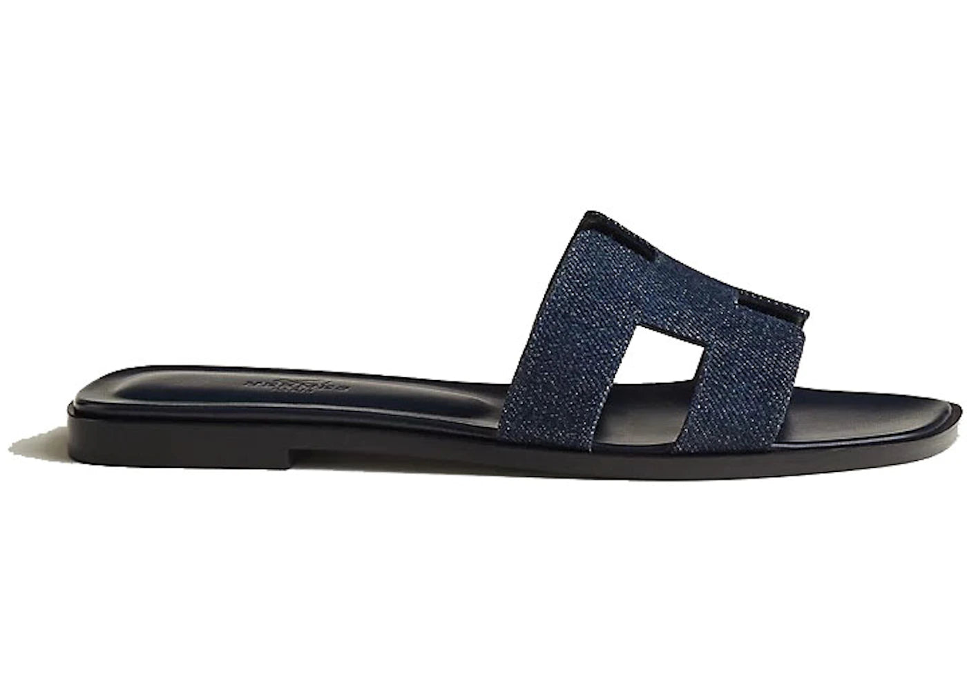 Hermes Oran Sandal Bleu Brut Denim