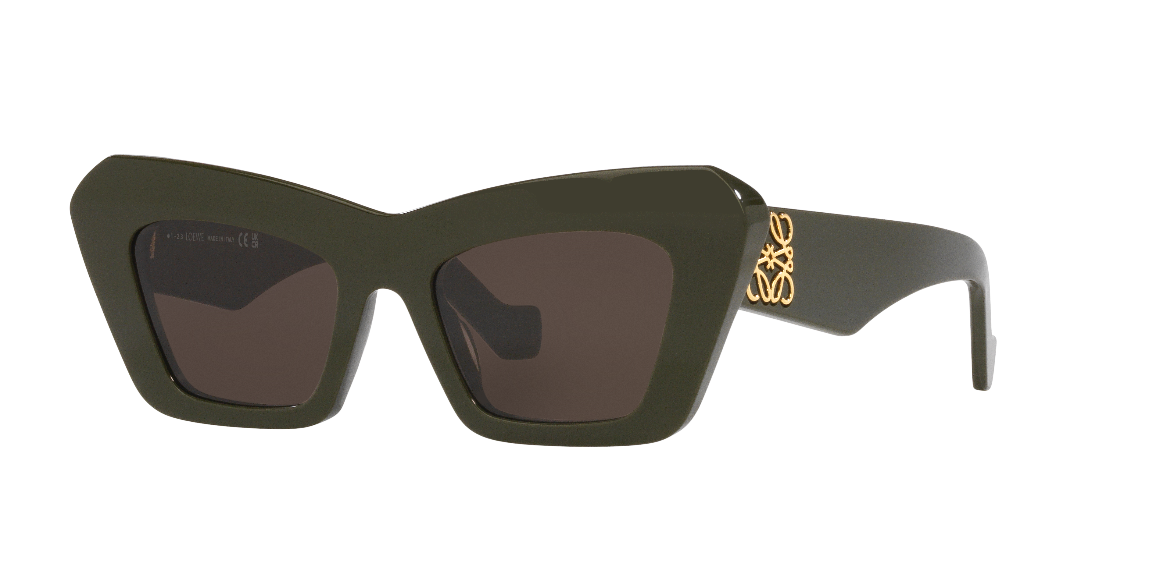 LOEWE Anagram Lw40036I Green Dark - Women Sunglasses, Brown Lens