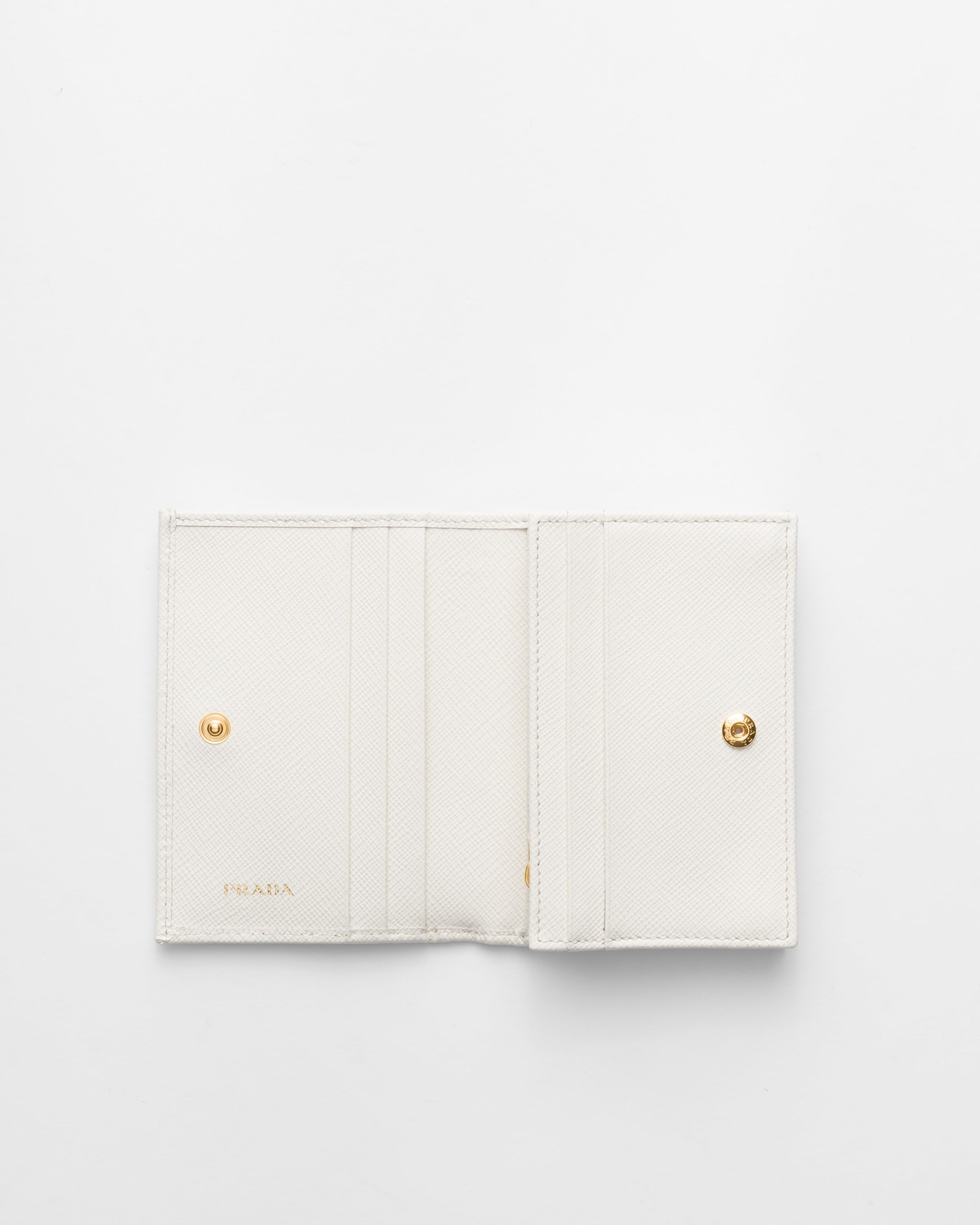 Small Saffiano Leather Wallet White