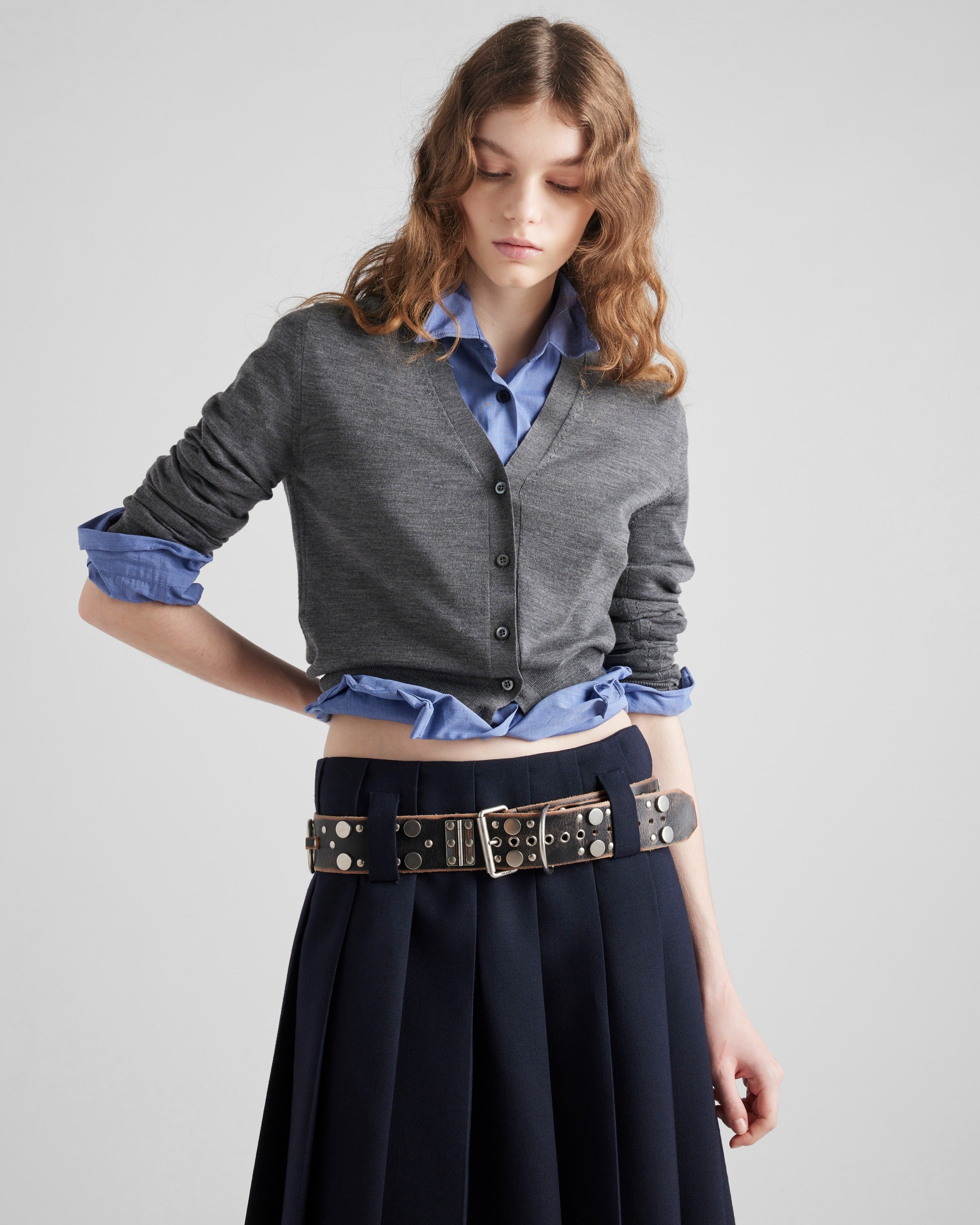 Wool cardigan Slate Gray