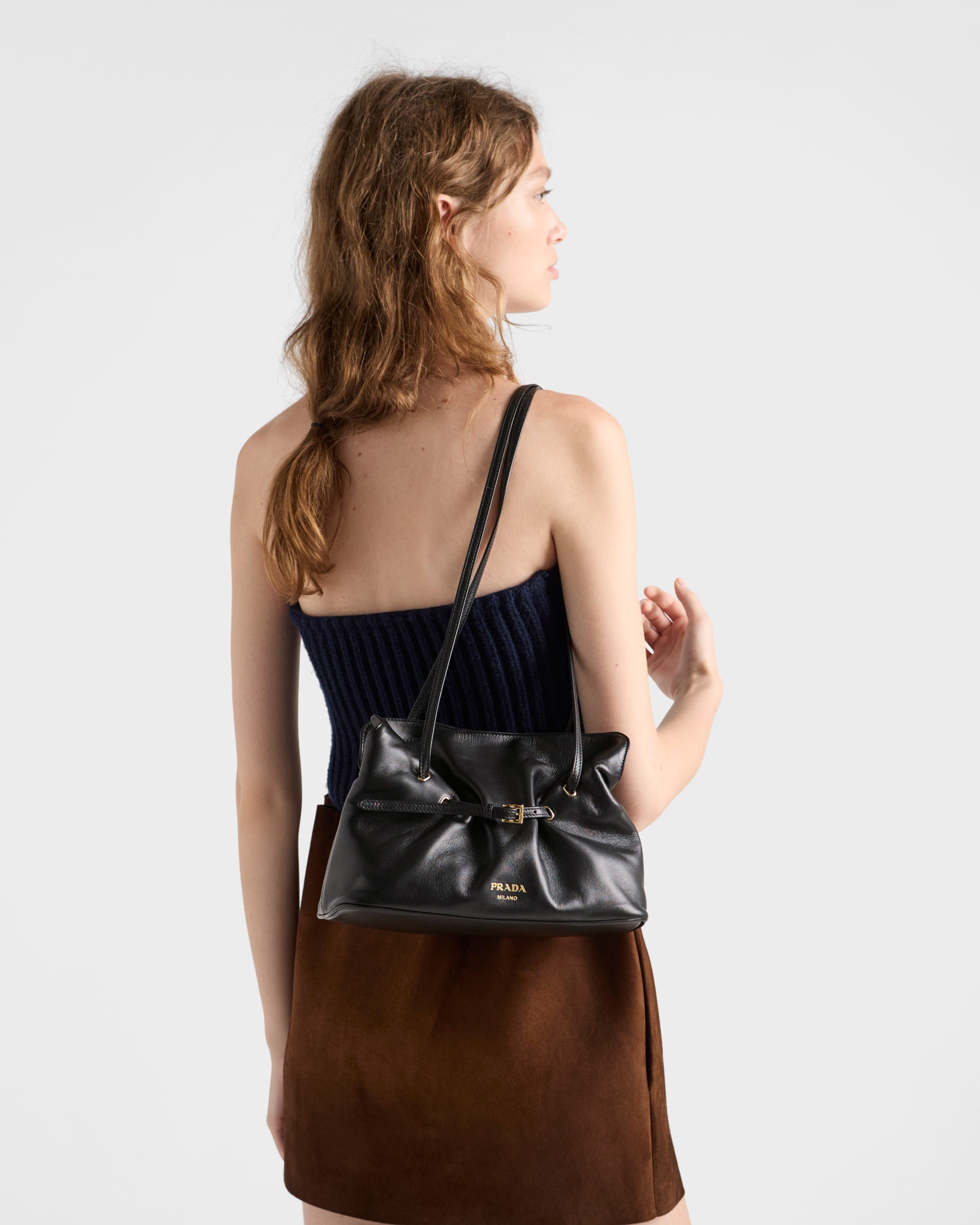 Small Prada Dada nappa leather bag Black