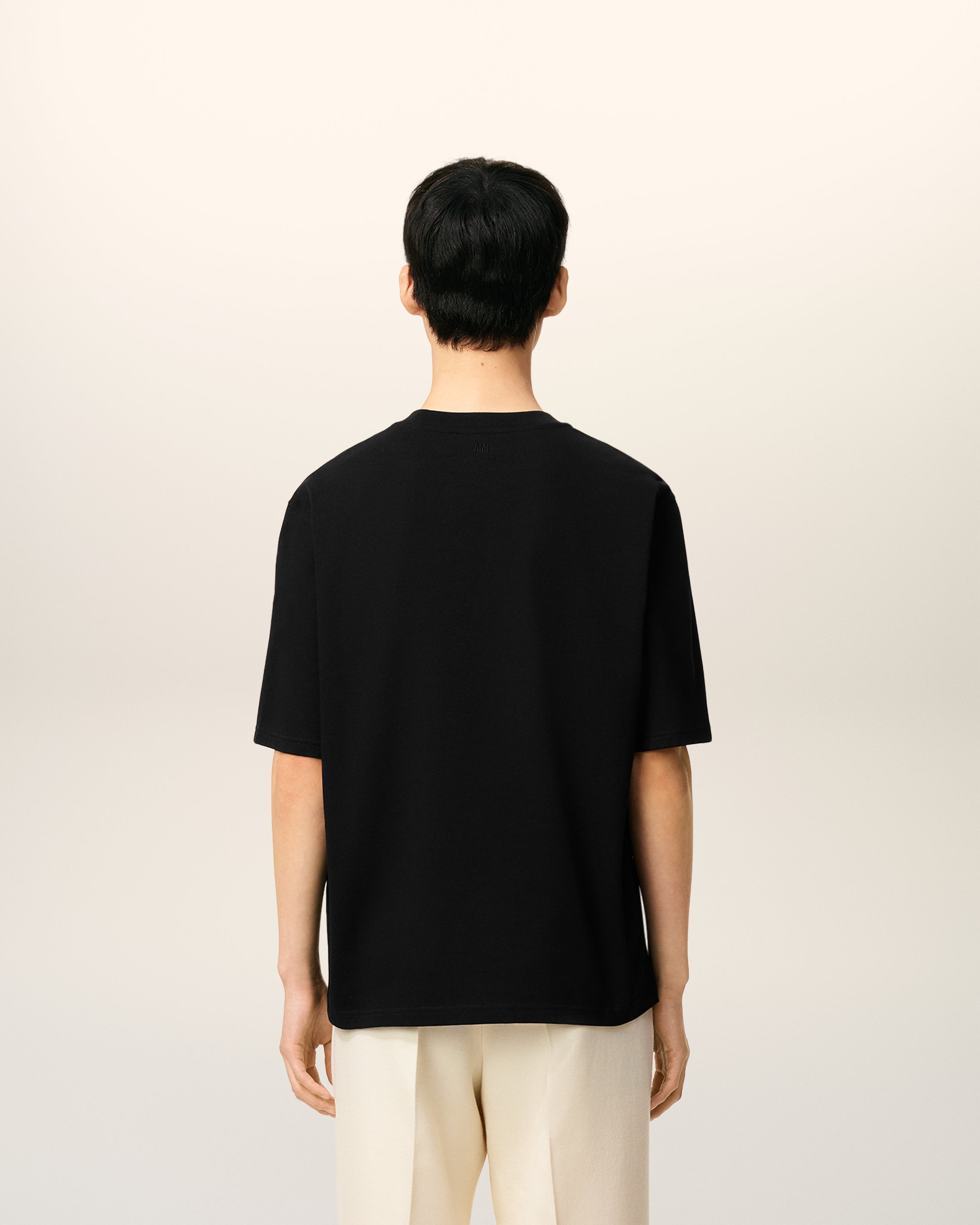 Black Cotton Ami De Coeur T-shirt BLACK