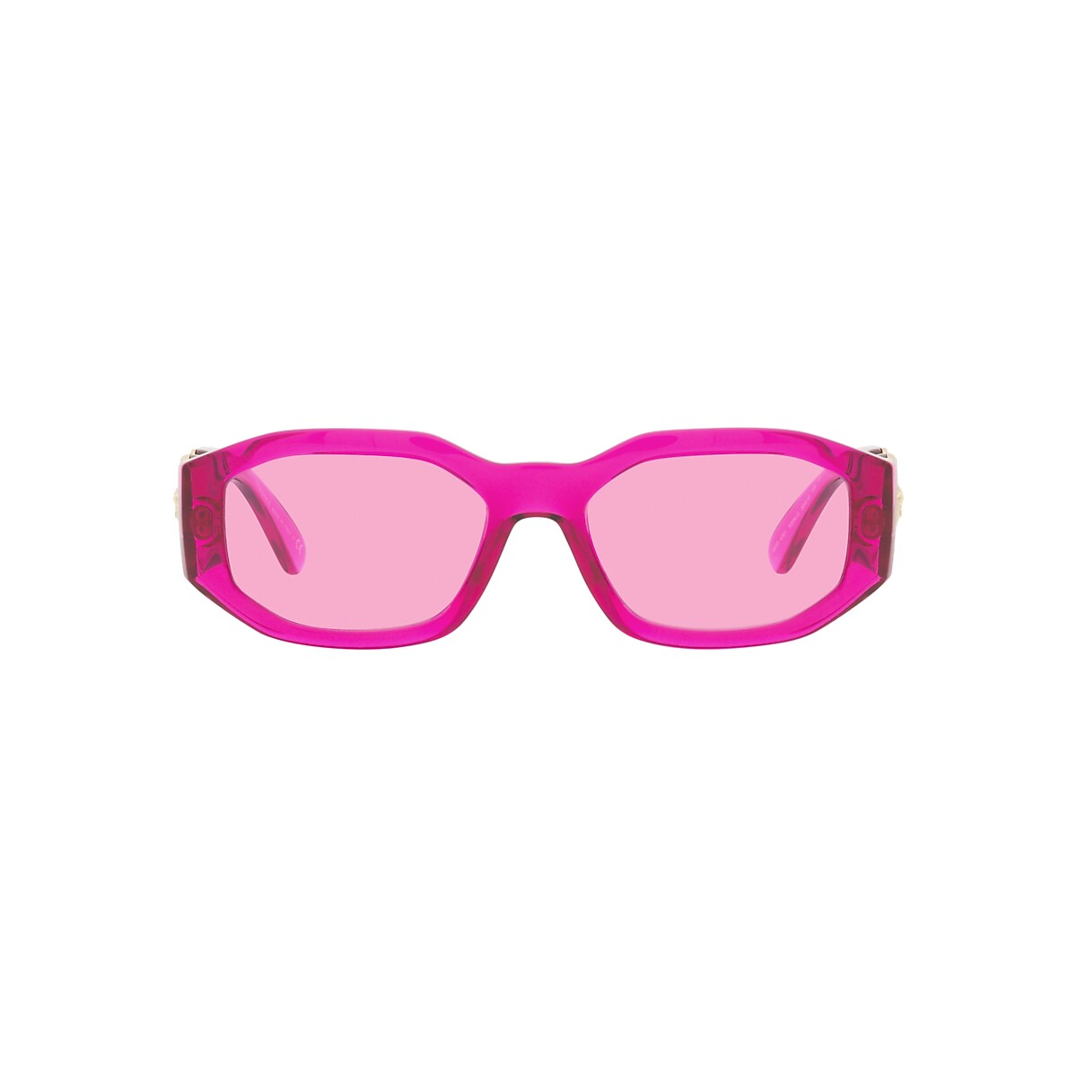VERSACE VE4361 Biggie Transparent Fuxia - Unisex Luxury Sunglasses, Fuchsia Lens