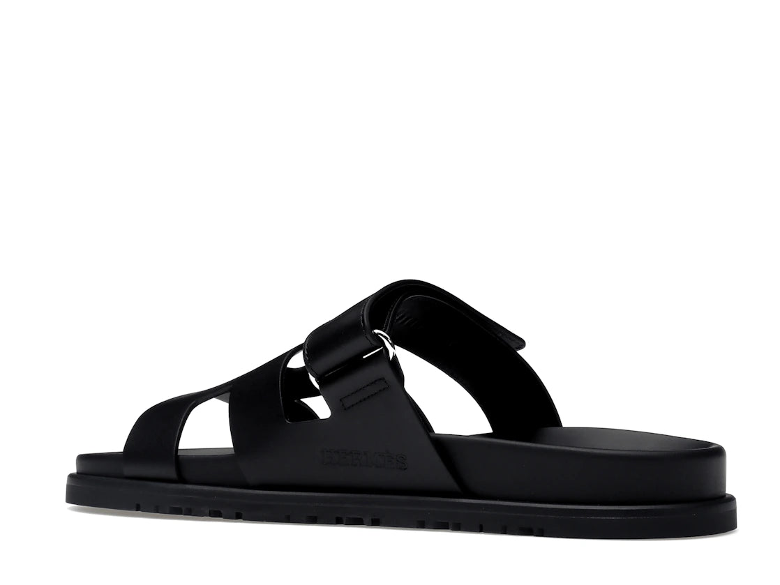Hermès Chypre Sandal Noir Calfskin Leather