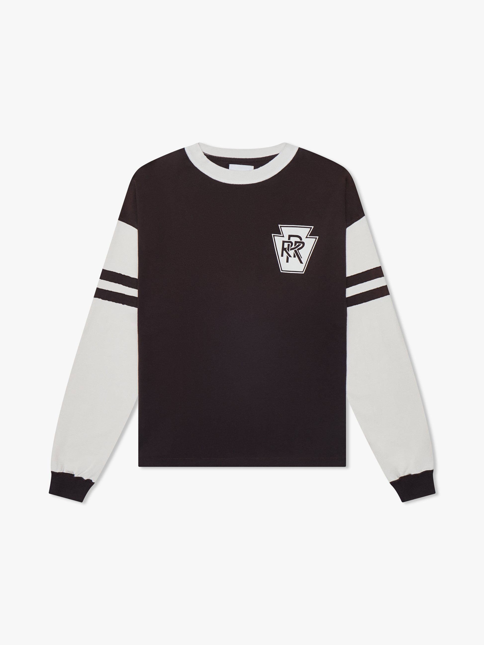 TRIPLE R CONTRAST LS TEE - BLACK/WHITE