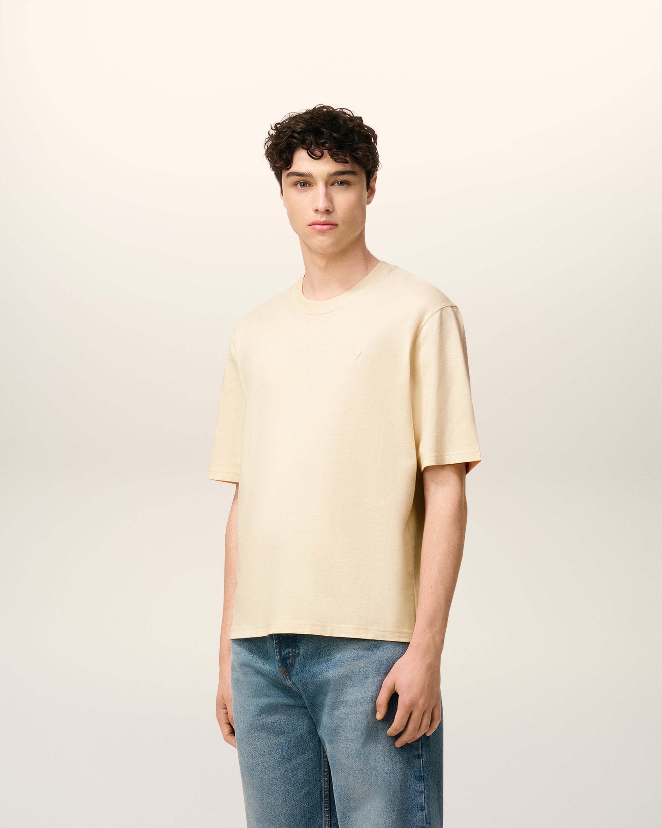 White Cotton Ami De Coeur T-shirt IVORY
