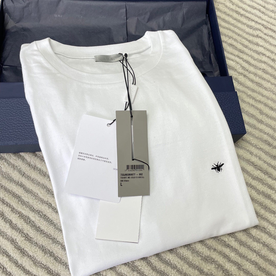 Dior Bee Embroidered T-Shirt White