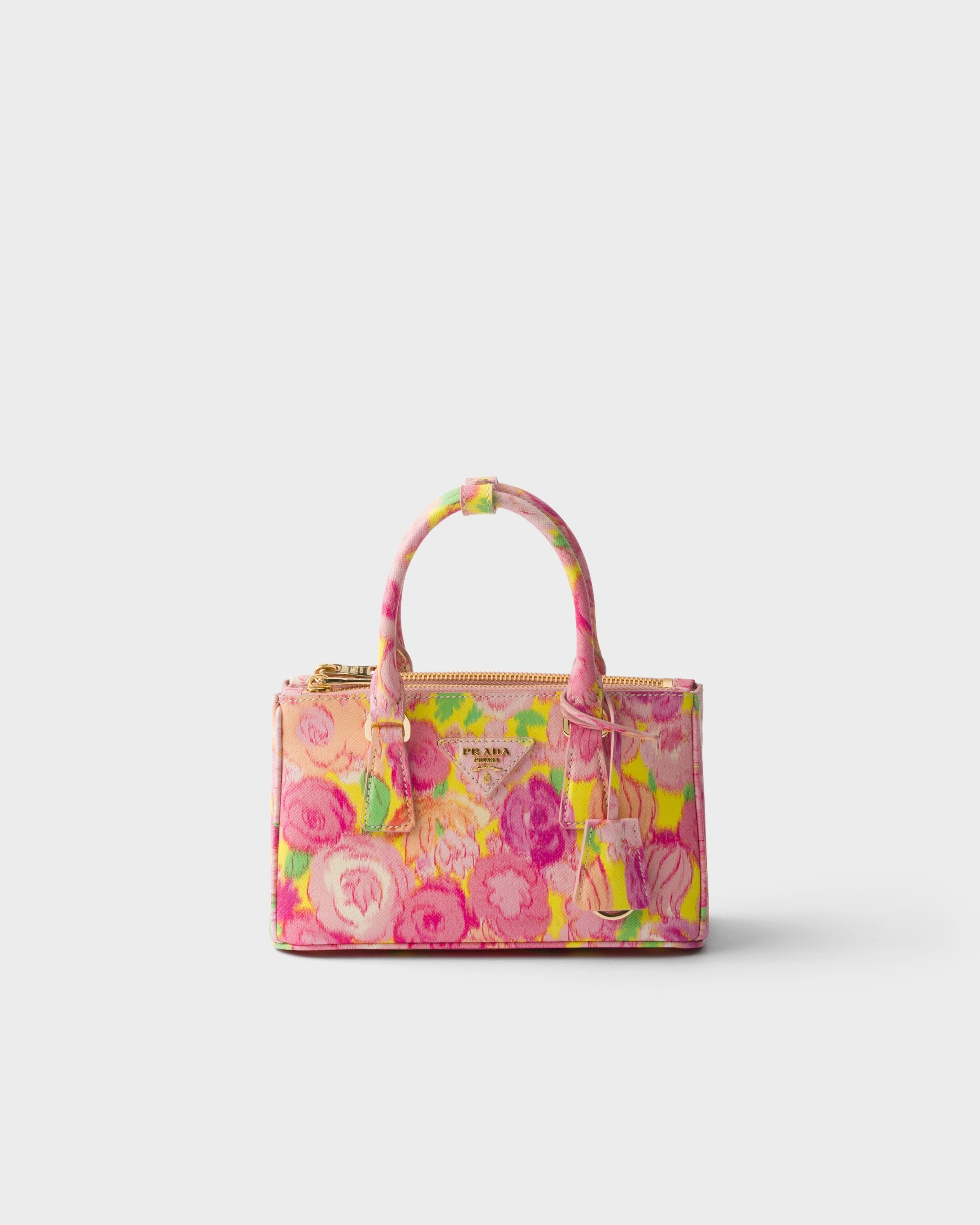 Prada Galleria printed Saffiano leather mini-bag Pink