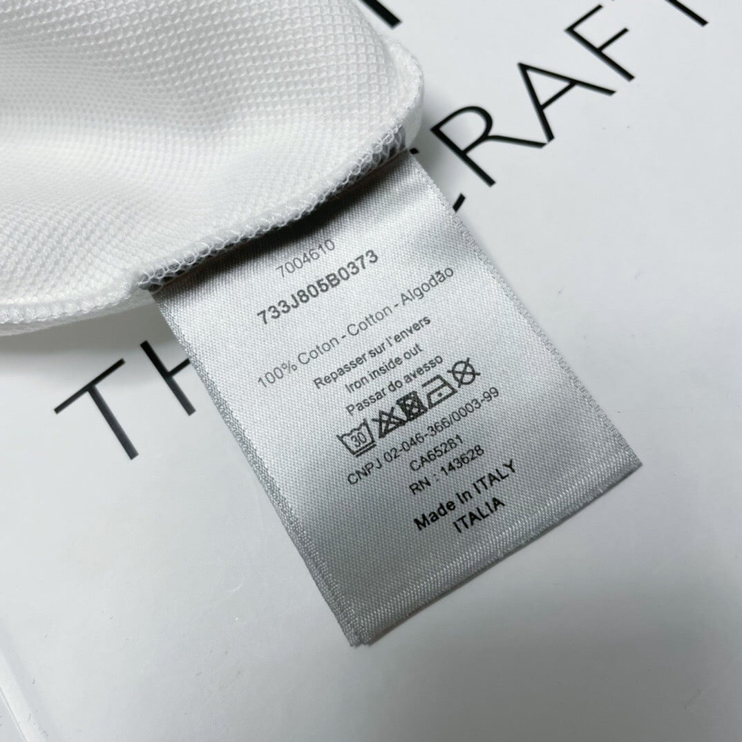 Bee Embroidered Polo White