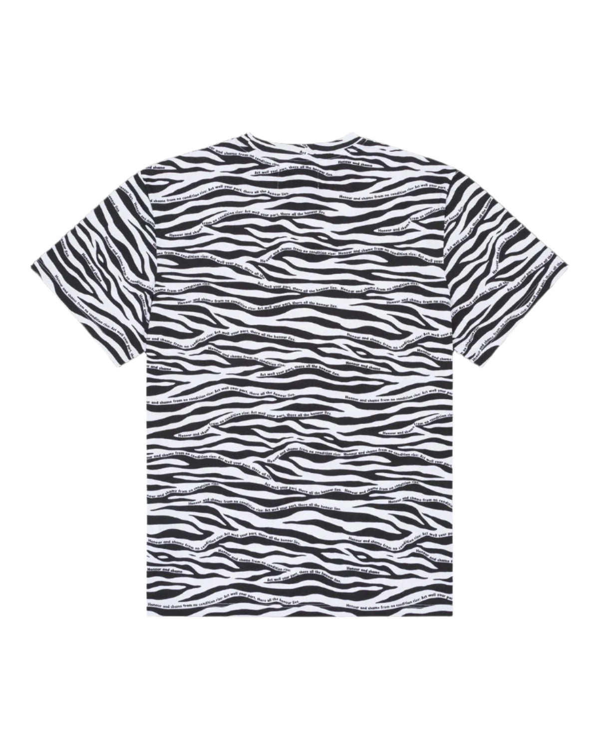 Zebra Poem Camo Tee White White