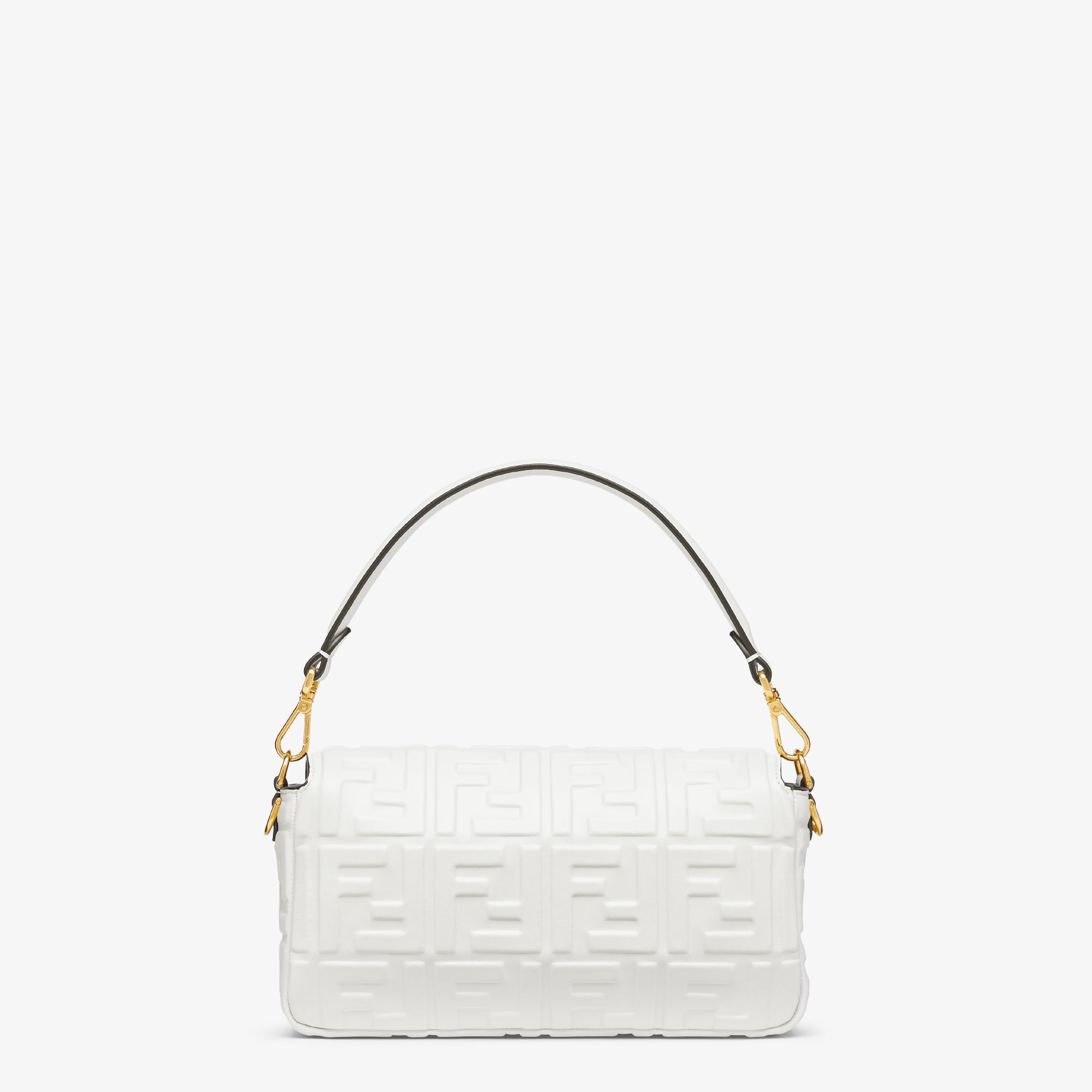 Baguette White leather bag