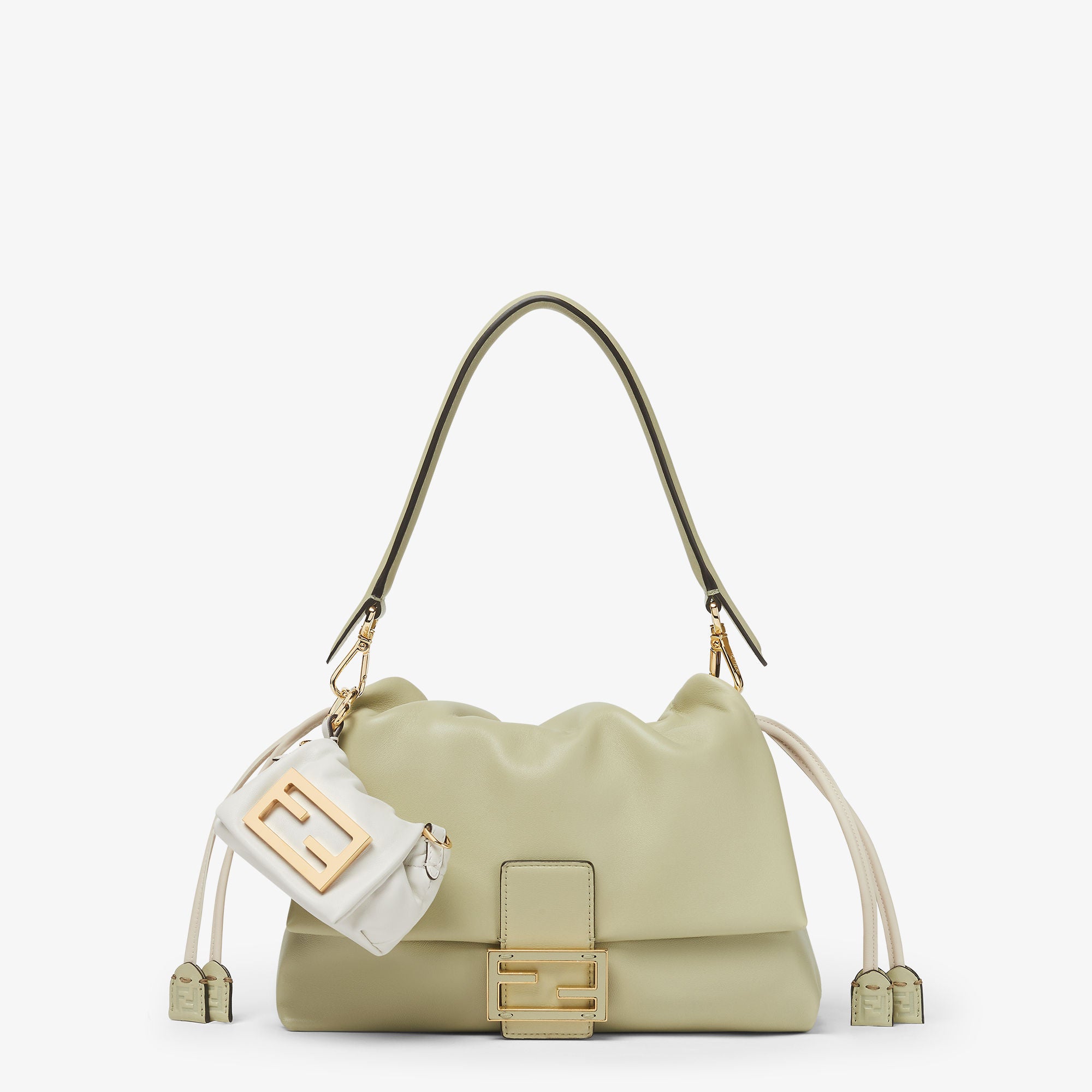 Mamma Baguette Medium Sage green nappa leather bag