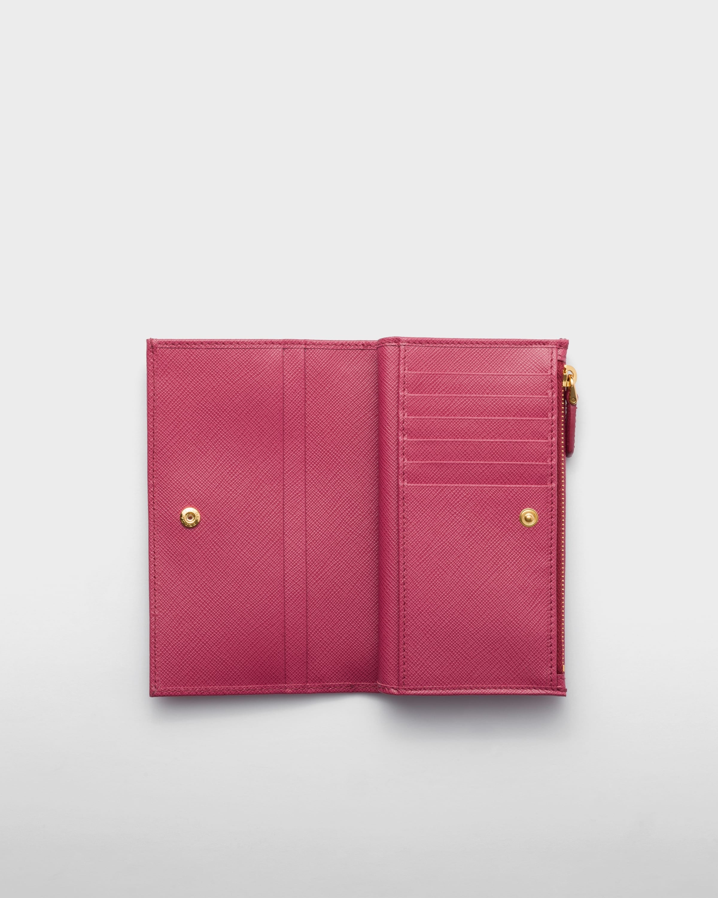 Large Saffiano leather wallet Bruyere Pink