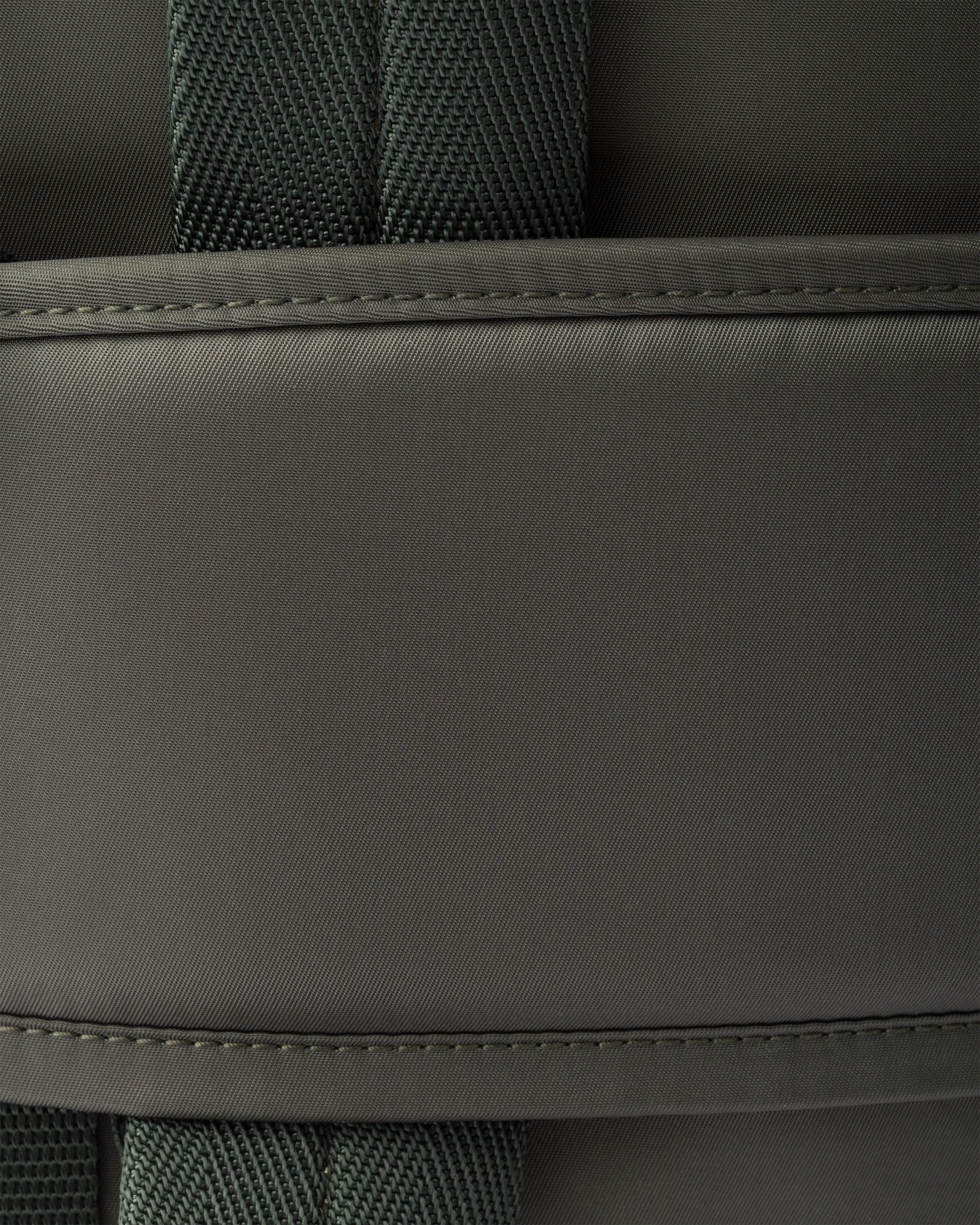 Re-Nylon and leather backpack Forest Green