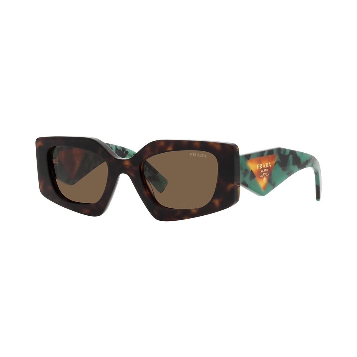 PRADA PR 15YS Tortoise - Women Luxury Sunglasses, Dark Brown Lens
