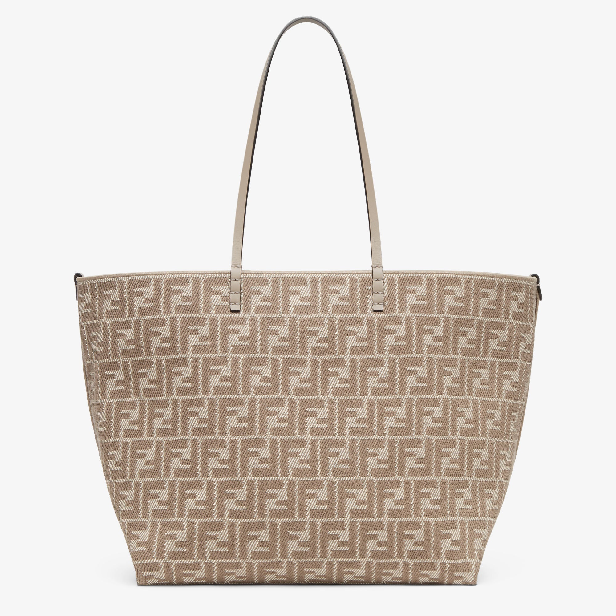 Roll Large Reversible shopper in Pequin striped and dove gray FF fabric